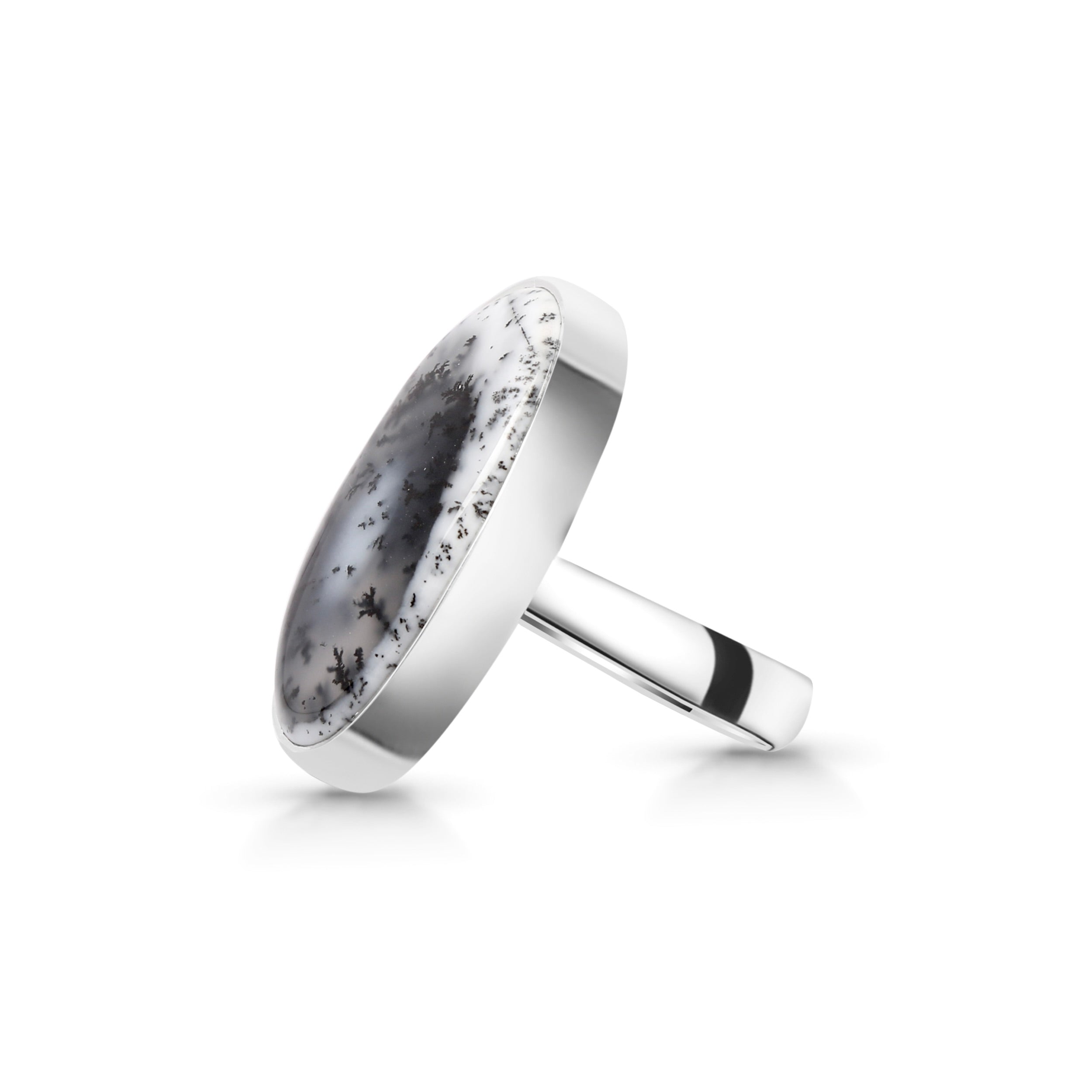 Dendritic Agate Adjustable Ring-(DDA-R-27.)