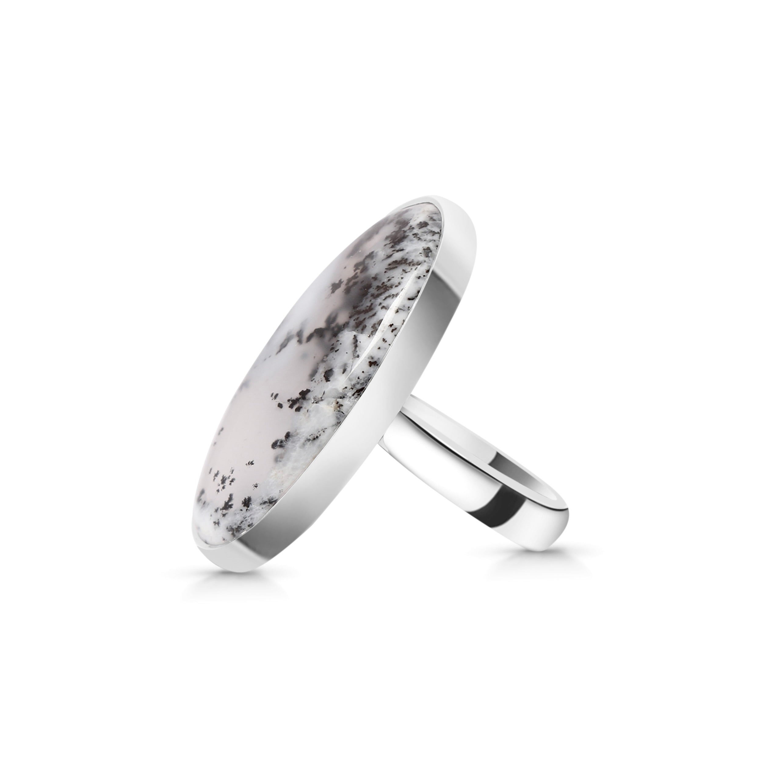 Dendritic Agate Adjustable Ring-(DDA-R-29.)