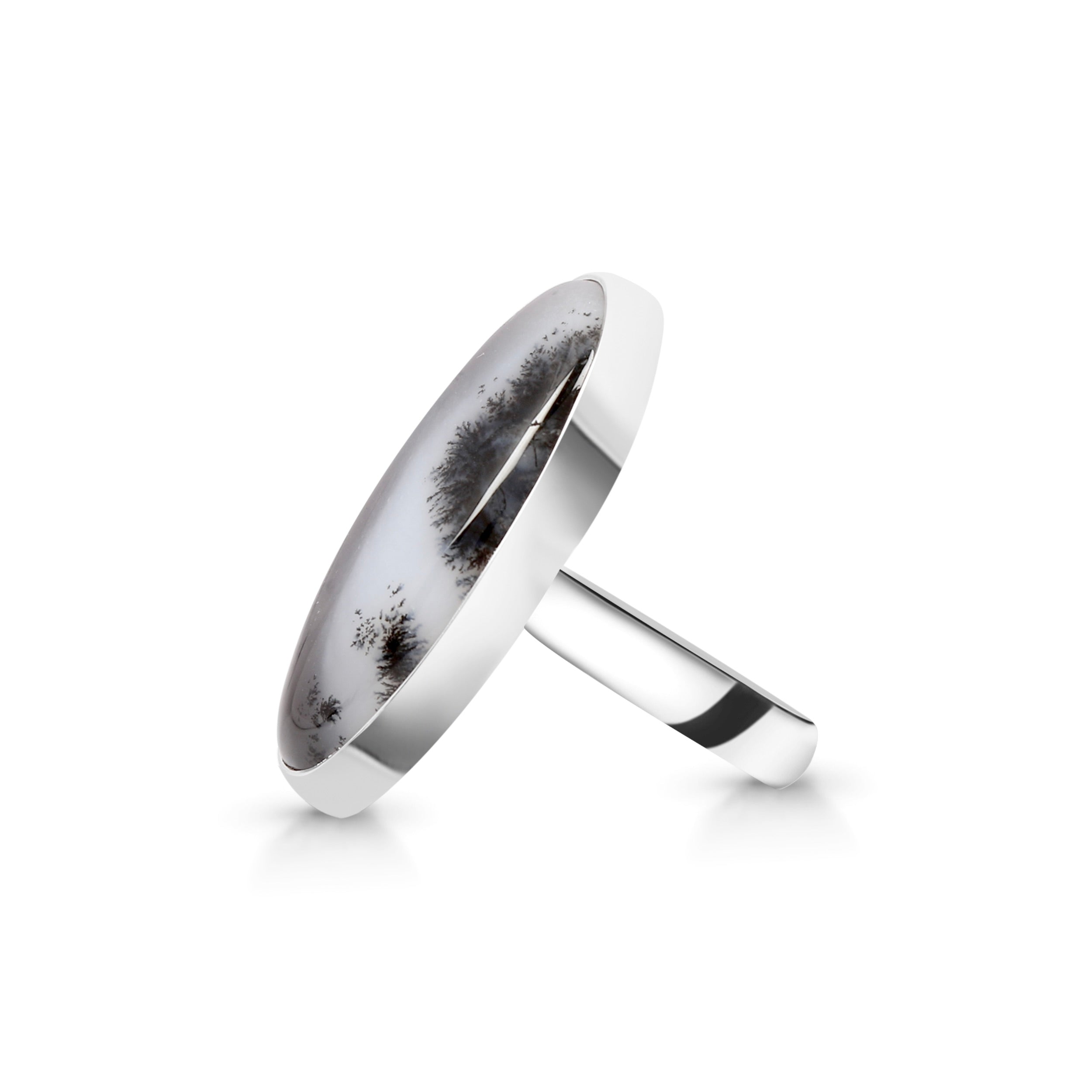 Dendritic Agate Adjustable Ring-(DDA-R-6.)