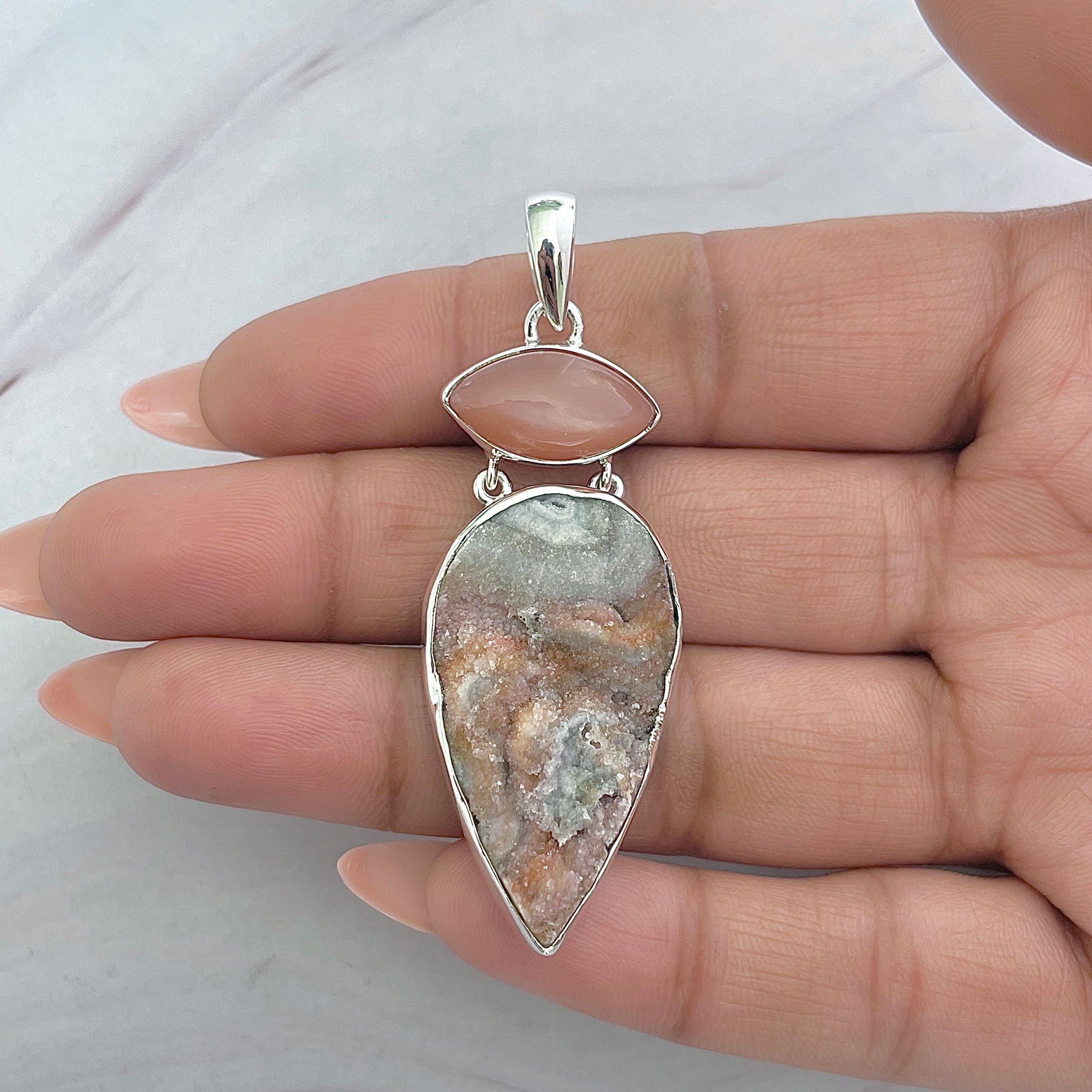 Desert Druzy Pendant-(DDZ-P-10.)