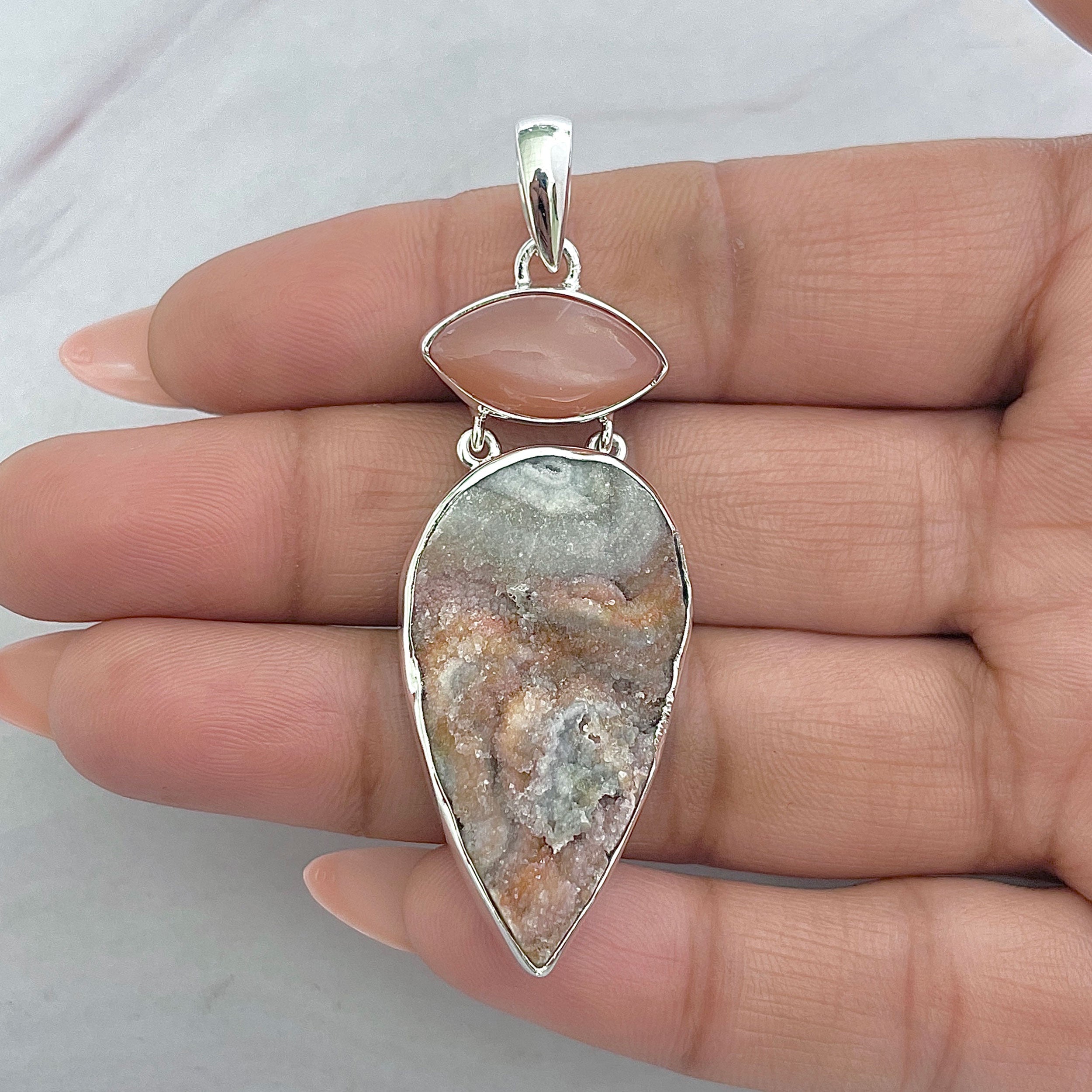 Desert Druzy Pendant-(DDZ-P-10.)