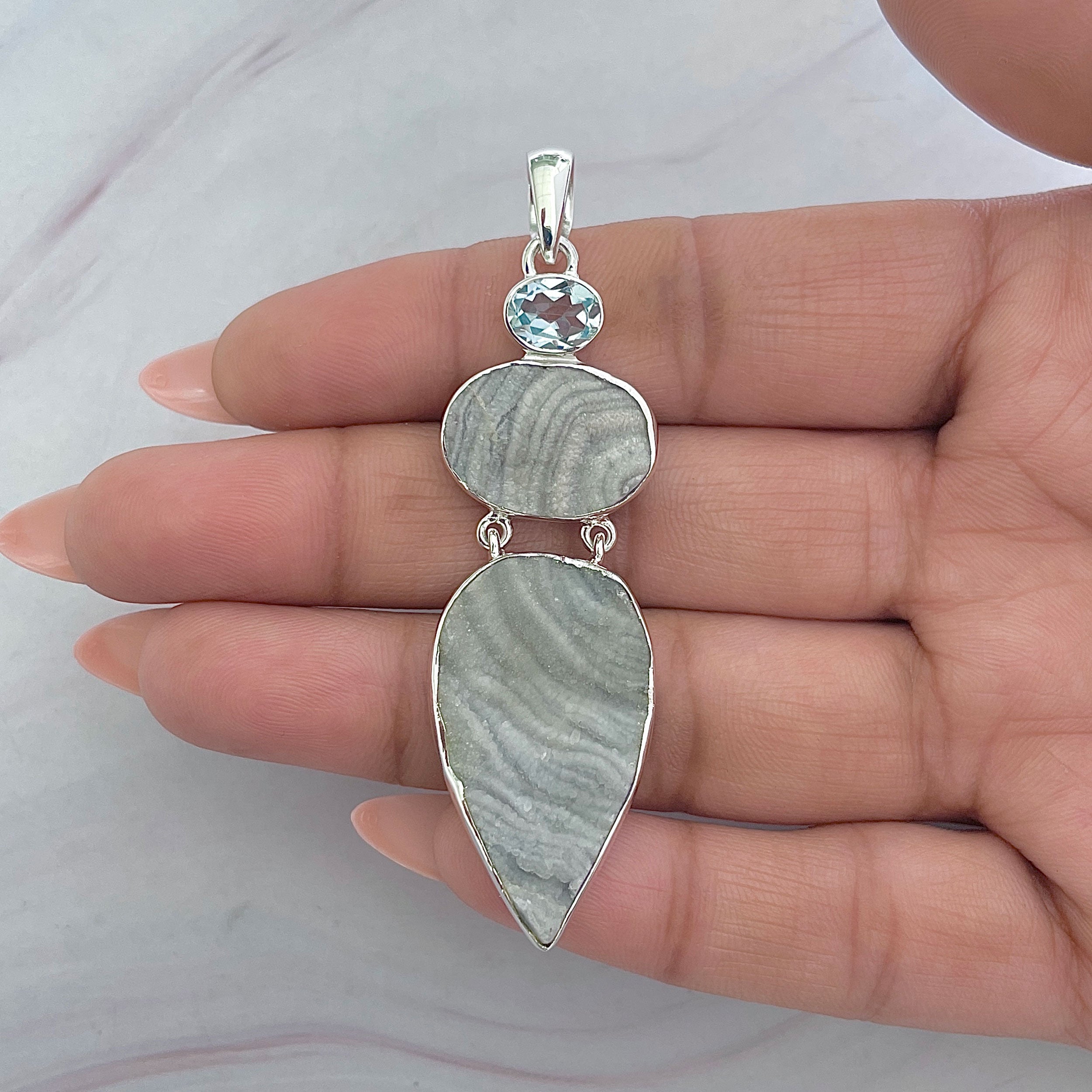 Desert Druzy Pendant-(DDZ-P-12.)