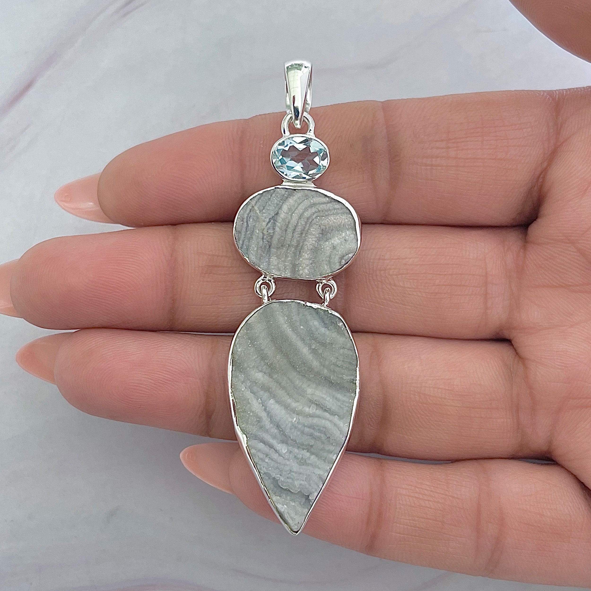 Desert Druzy Pendant-(DDZ-P-12.)