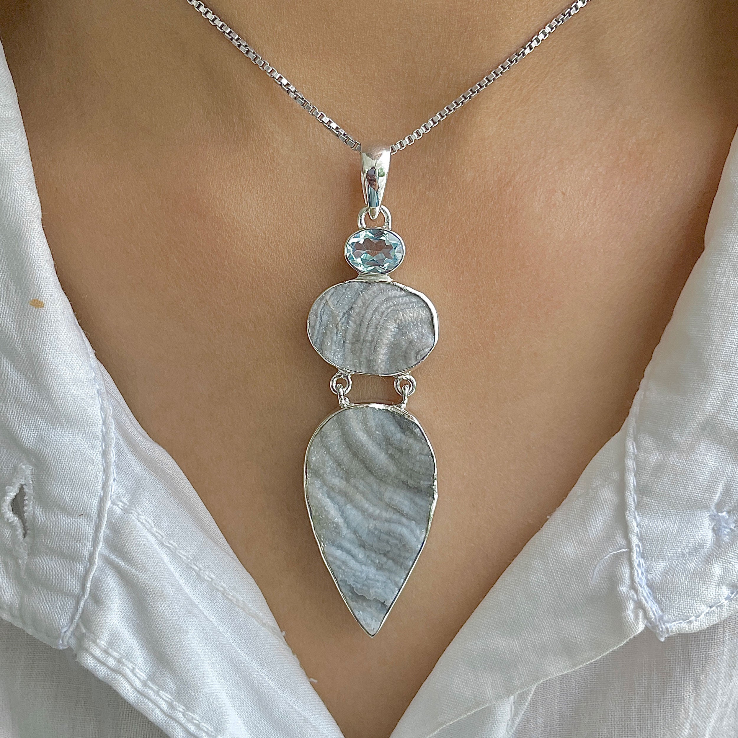 Desert Druzy Pendant-(DDZ-P-12.)