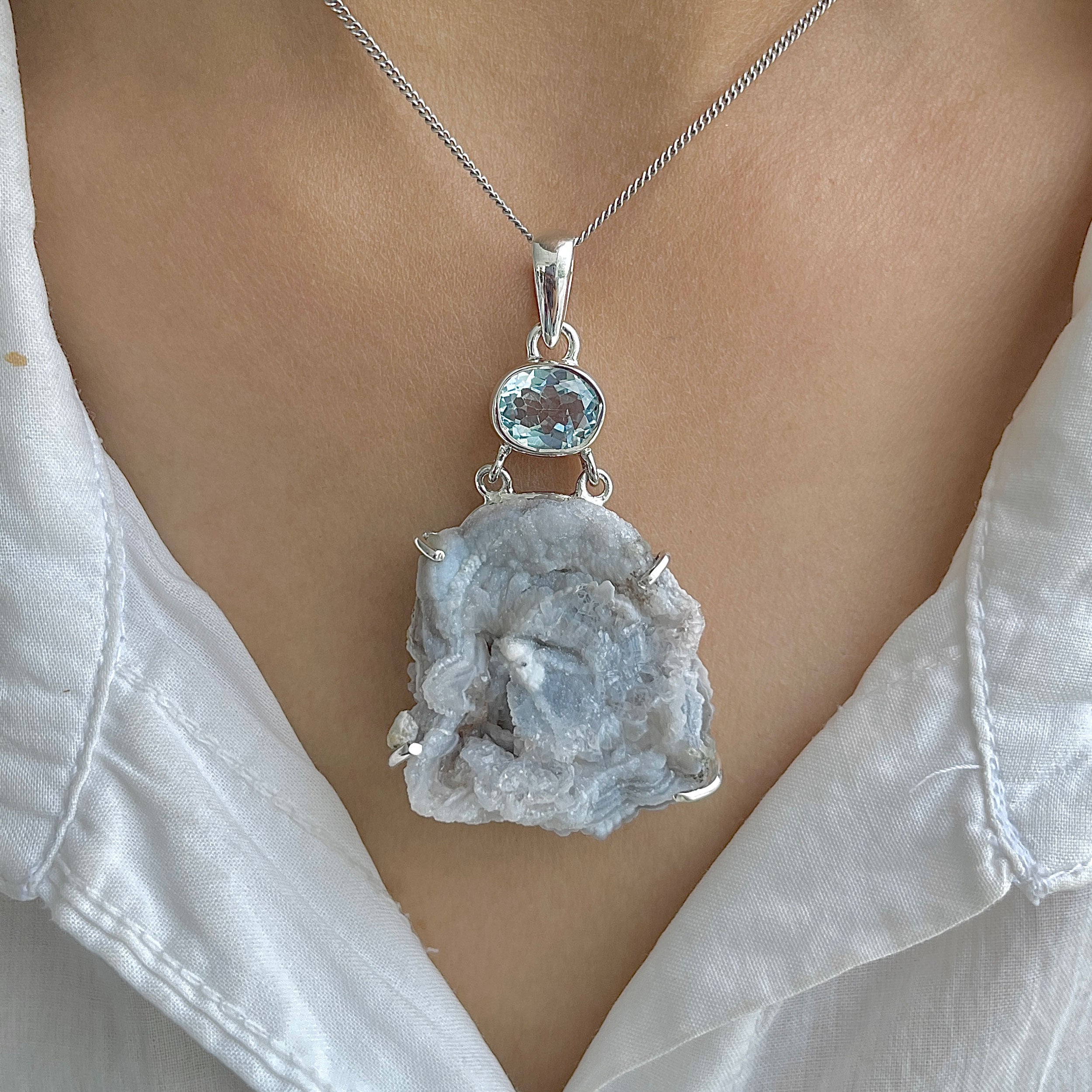 Desert Druzy Pendant-(DDZ-P-15.)