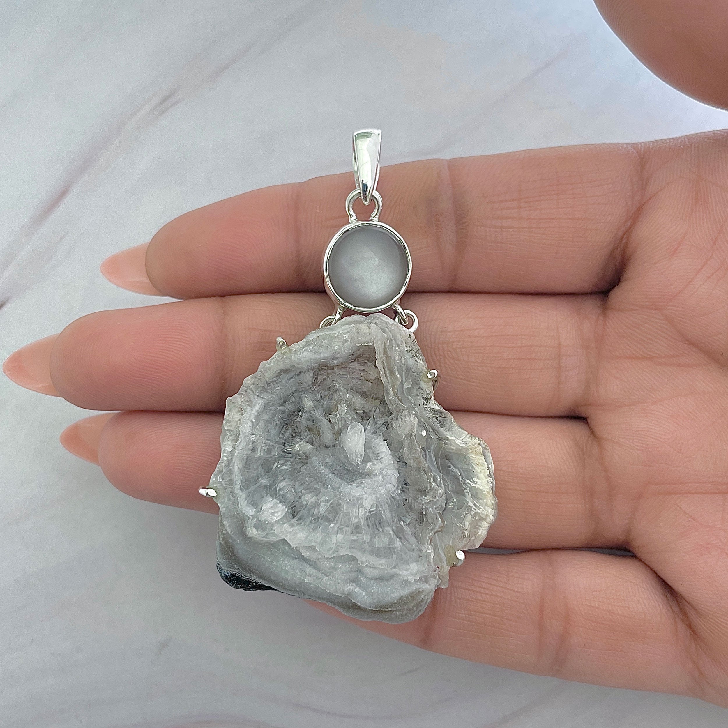 Desert Druzy Pendant-(DDZ-P-16.)