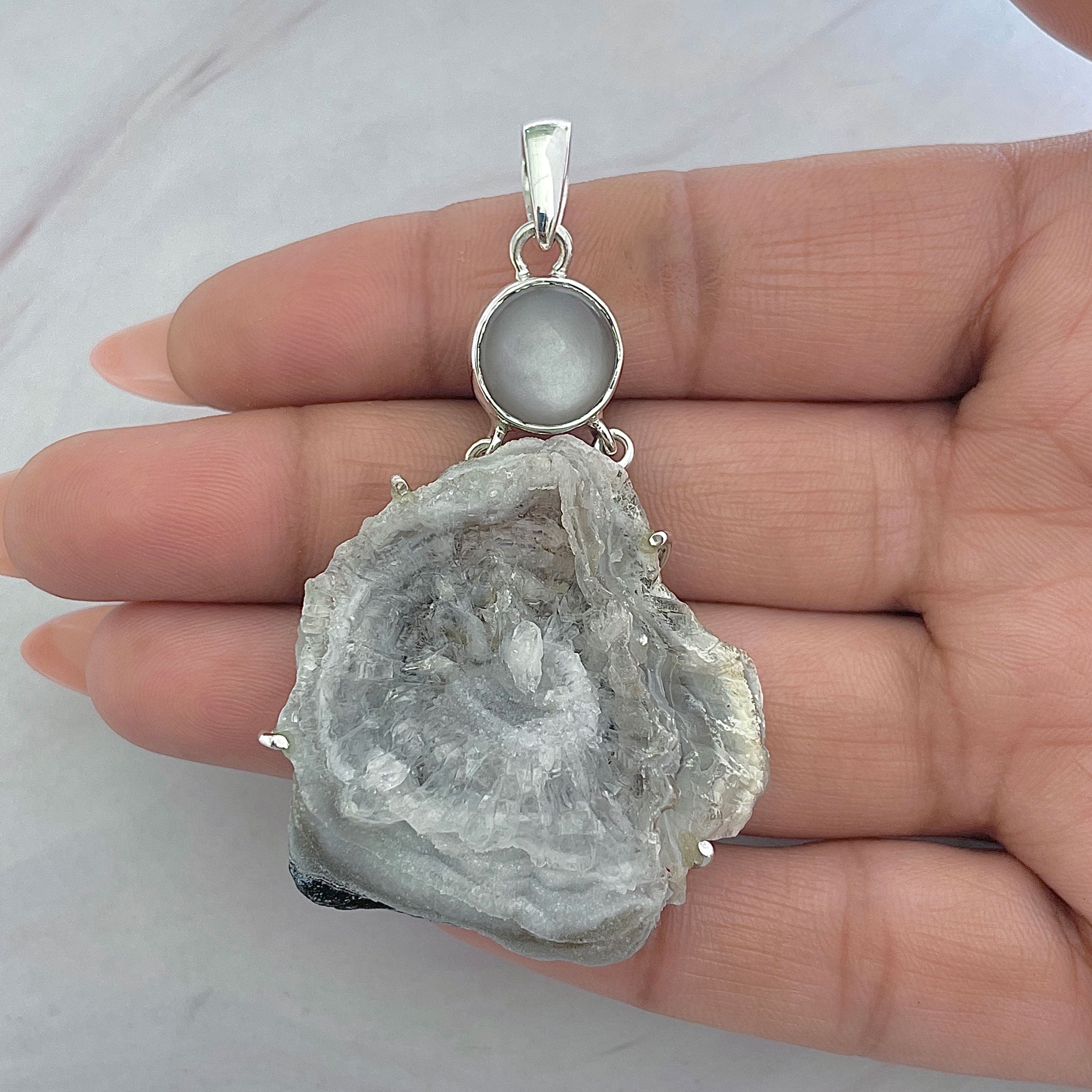 Desert Druzy Pendant-(DDZ-P-16.)