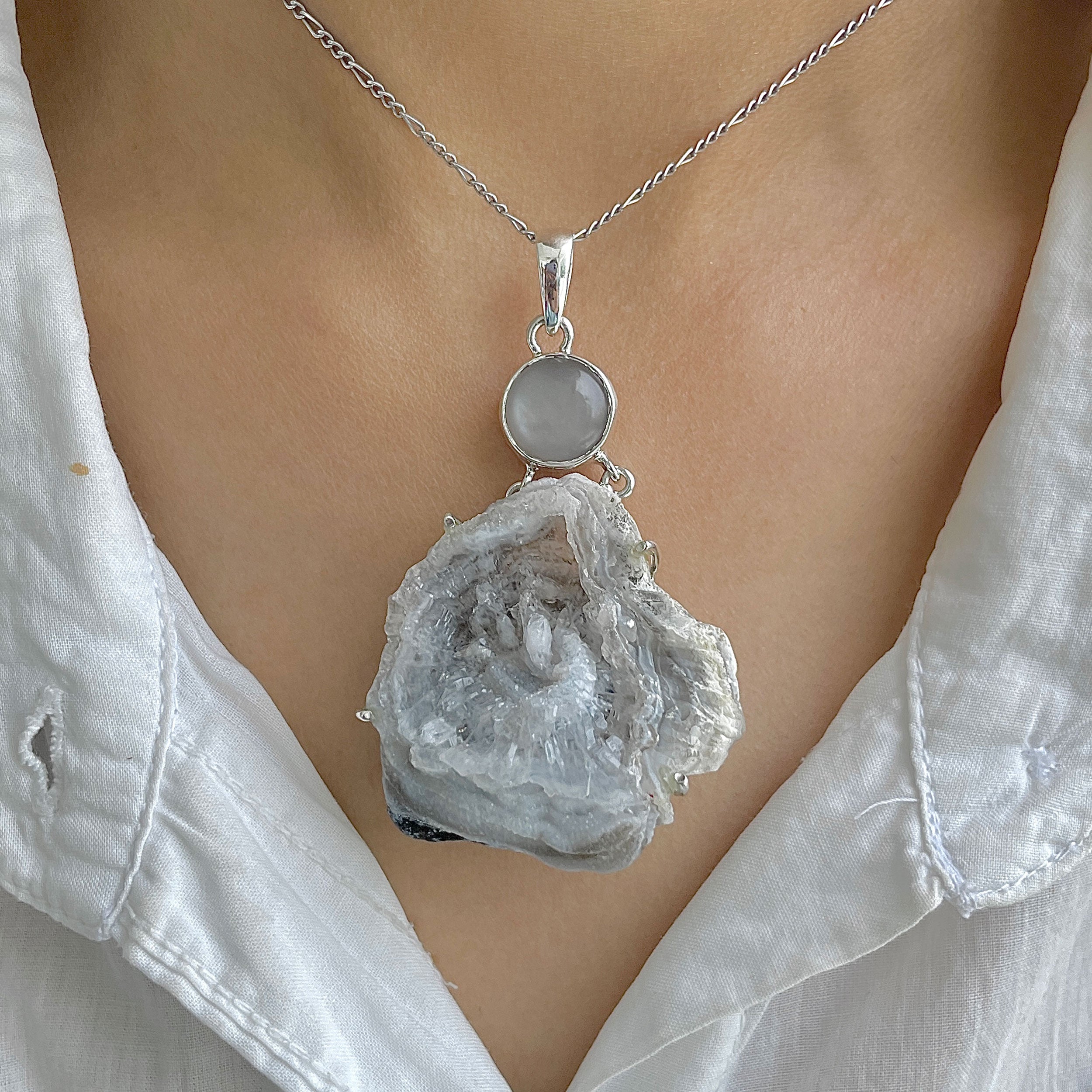Desert Druzy Pendant-(DDZ-P-16.)