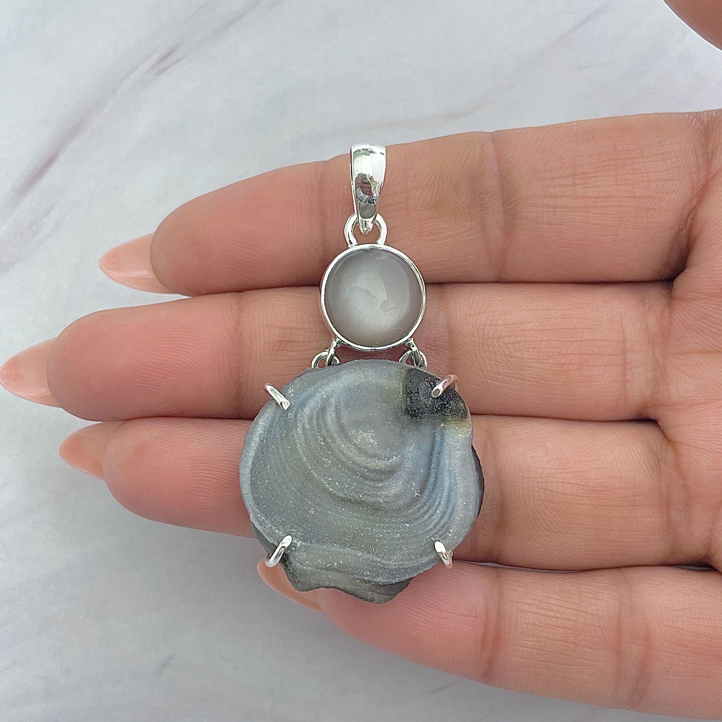 Desert Druzy Pendant-(DDZ-P-17.)