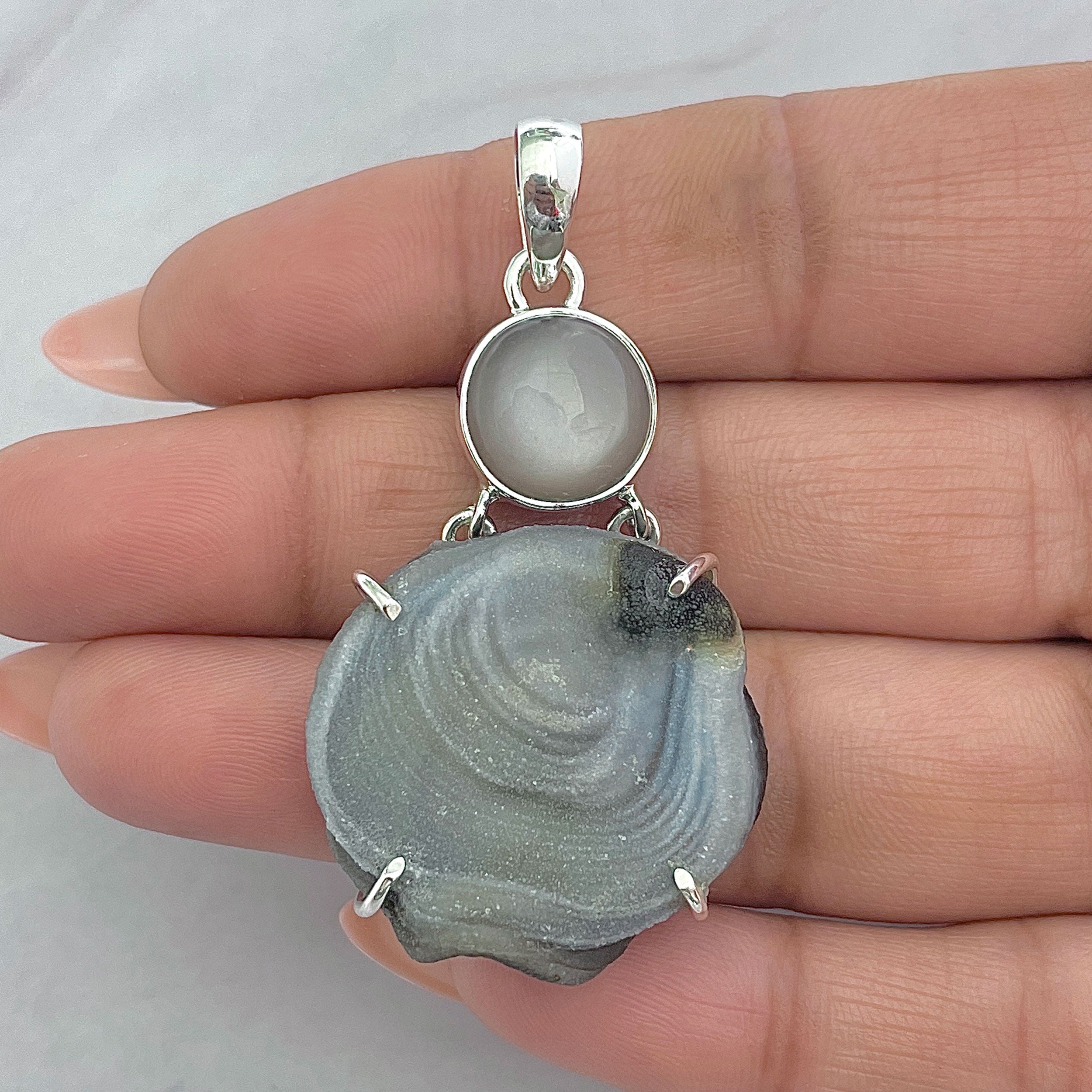 Desert Druzy Pendant-(DDZ-P-17.)
