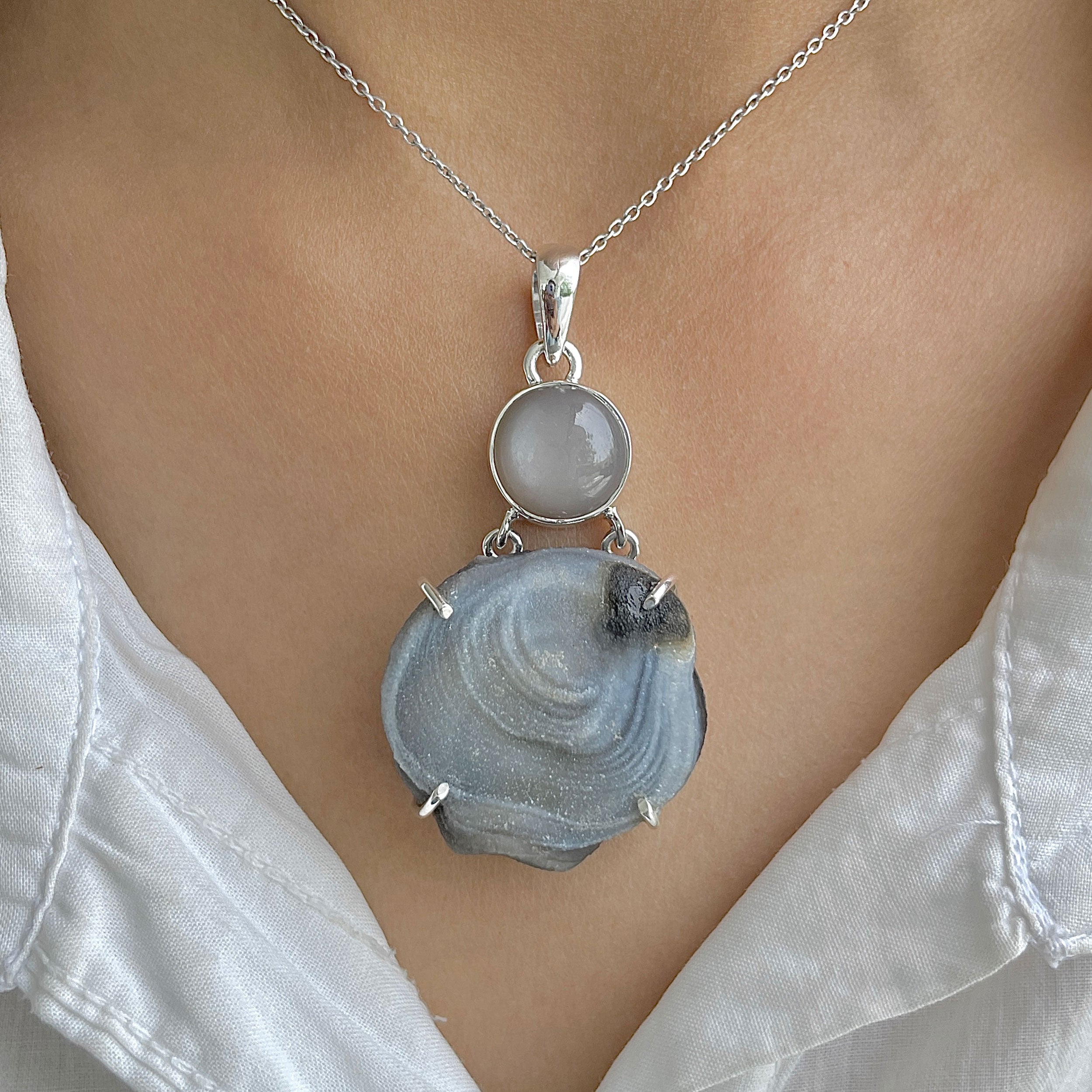 Desert Druzy Pendant-(DDZ-P-17.)