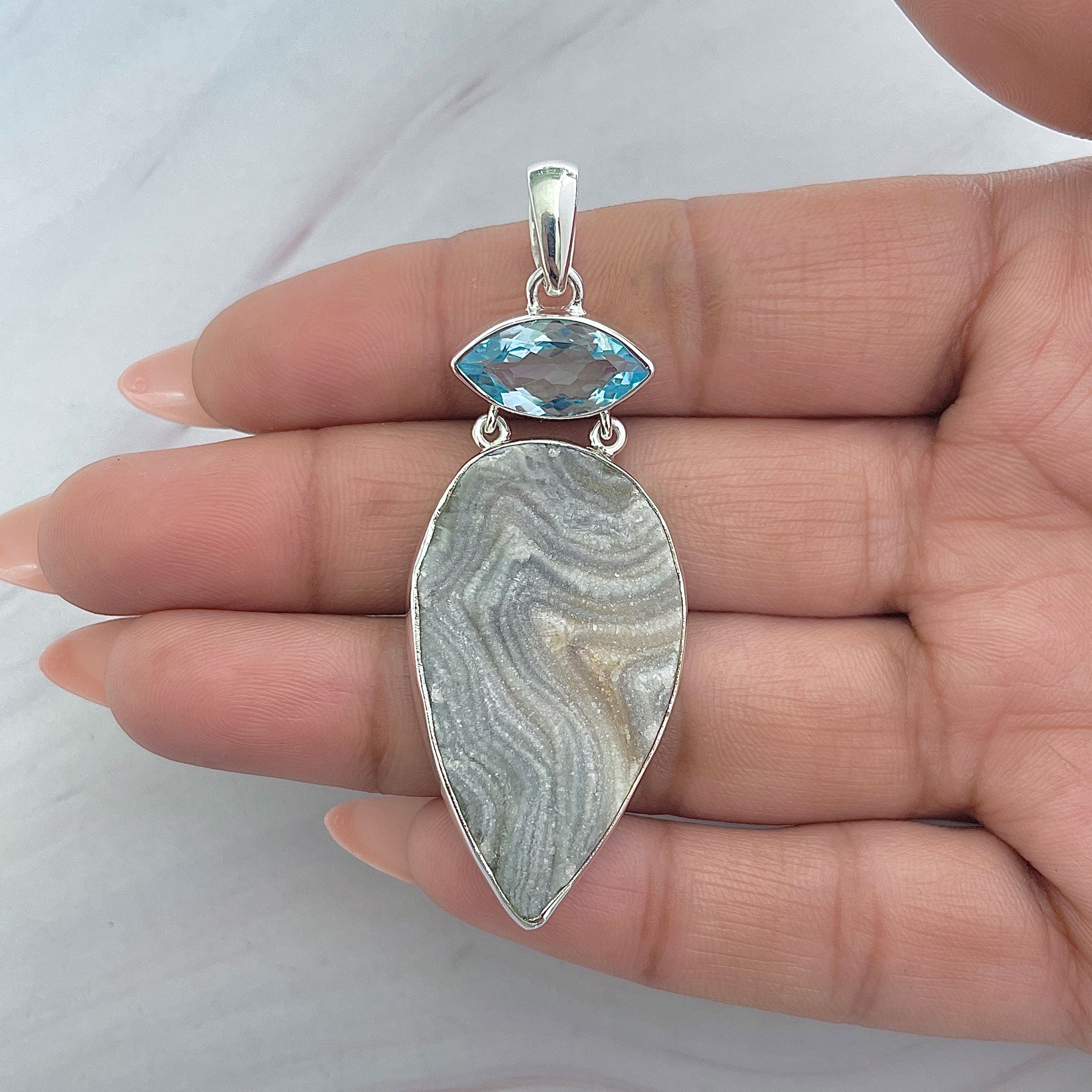Desert Druzy Pendant-(DDZ-P-18.)