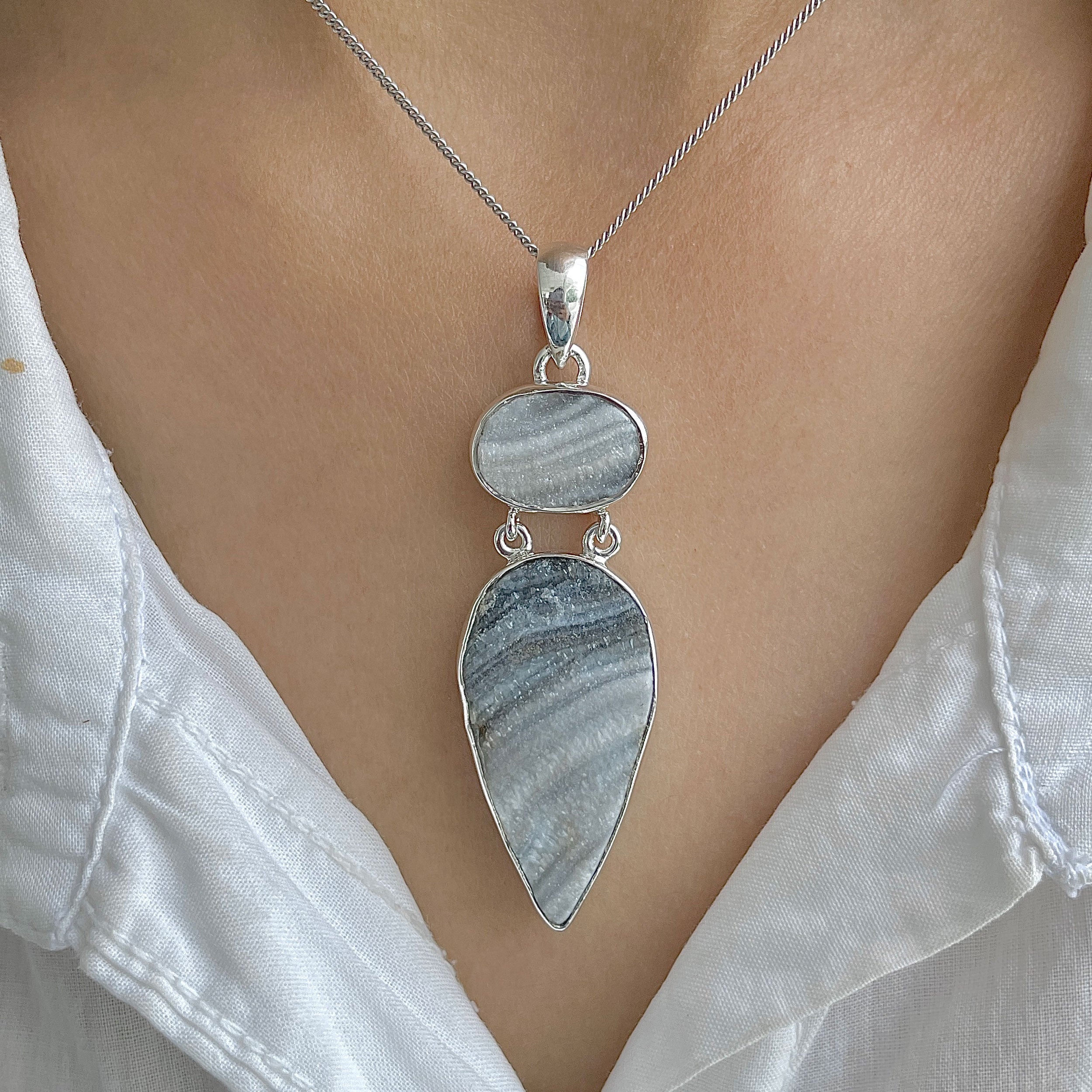 Desert Druzy Pendant-(DDZ-P-19.)