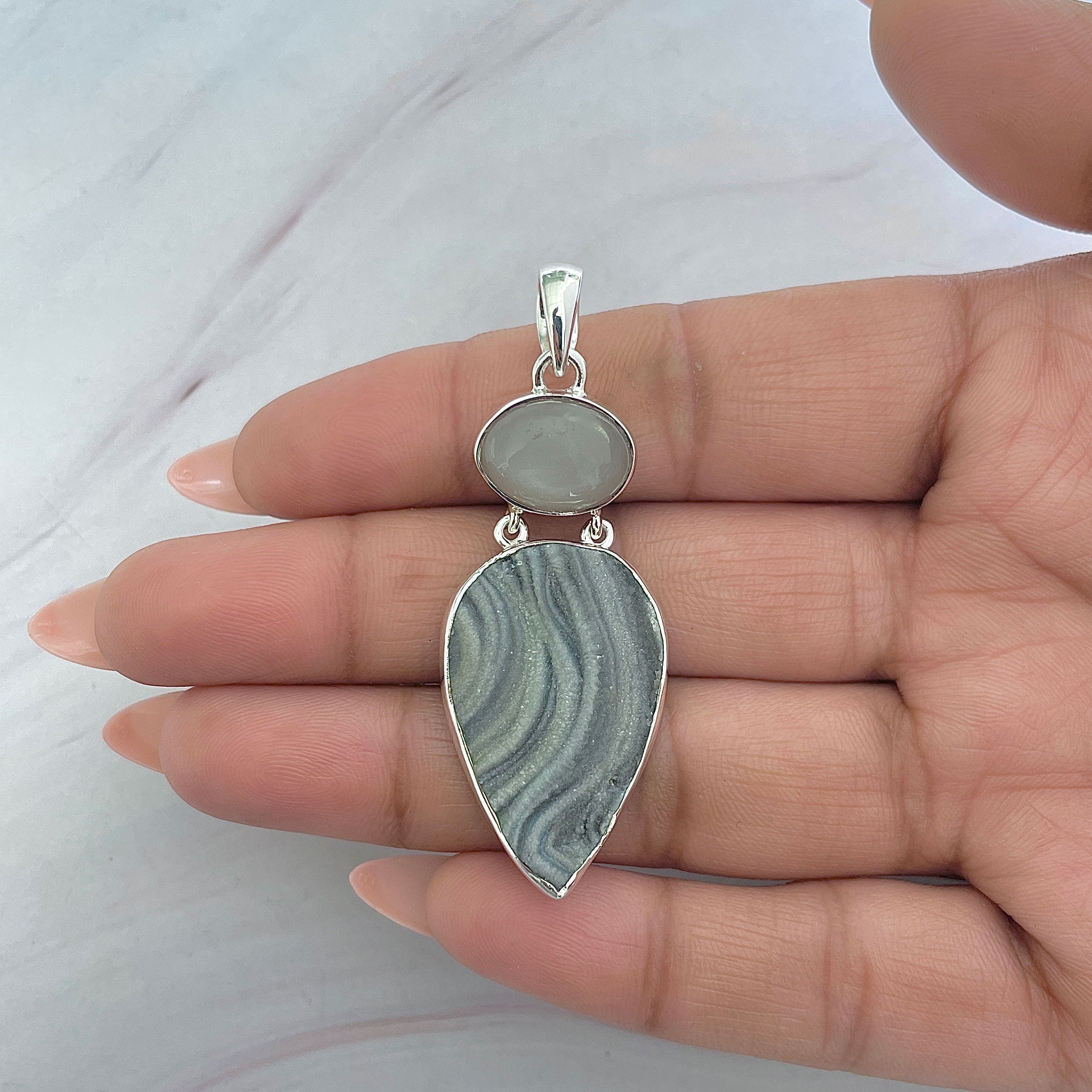 Desert Druzy Pendant-(DDZ-P-2.)