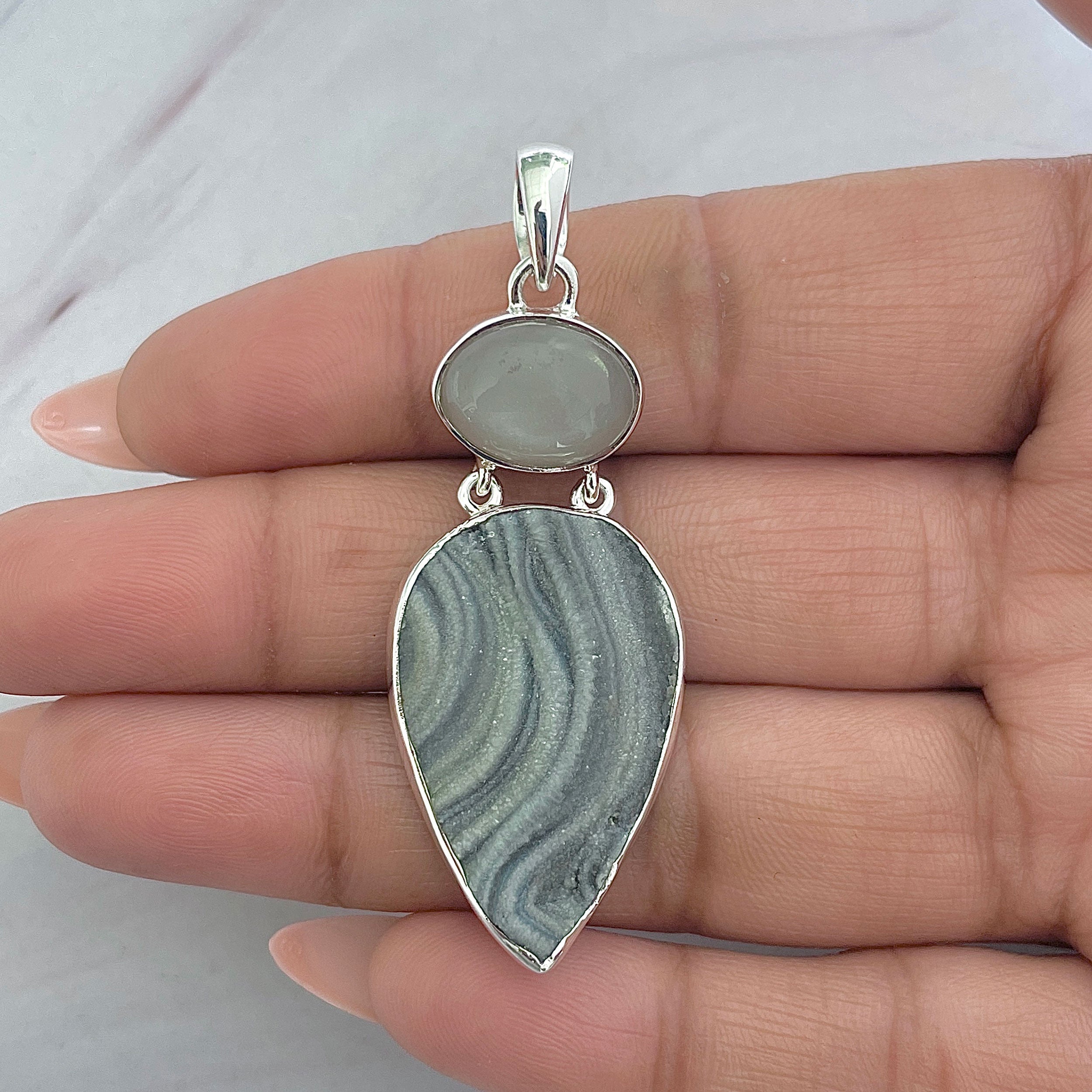 Desert Druzy Pendant-(DDZ-P-2.)