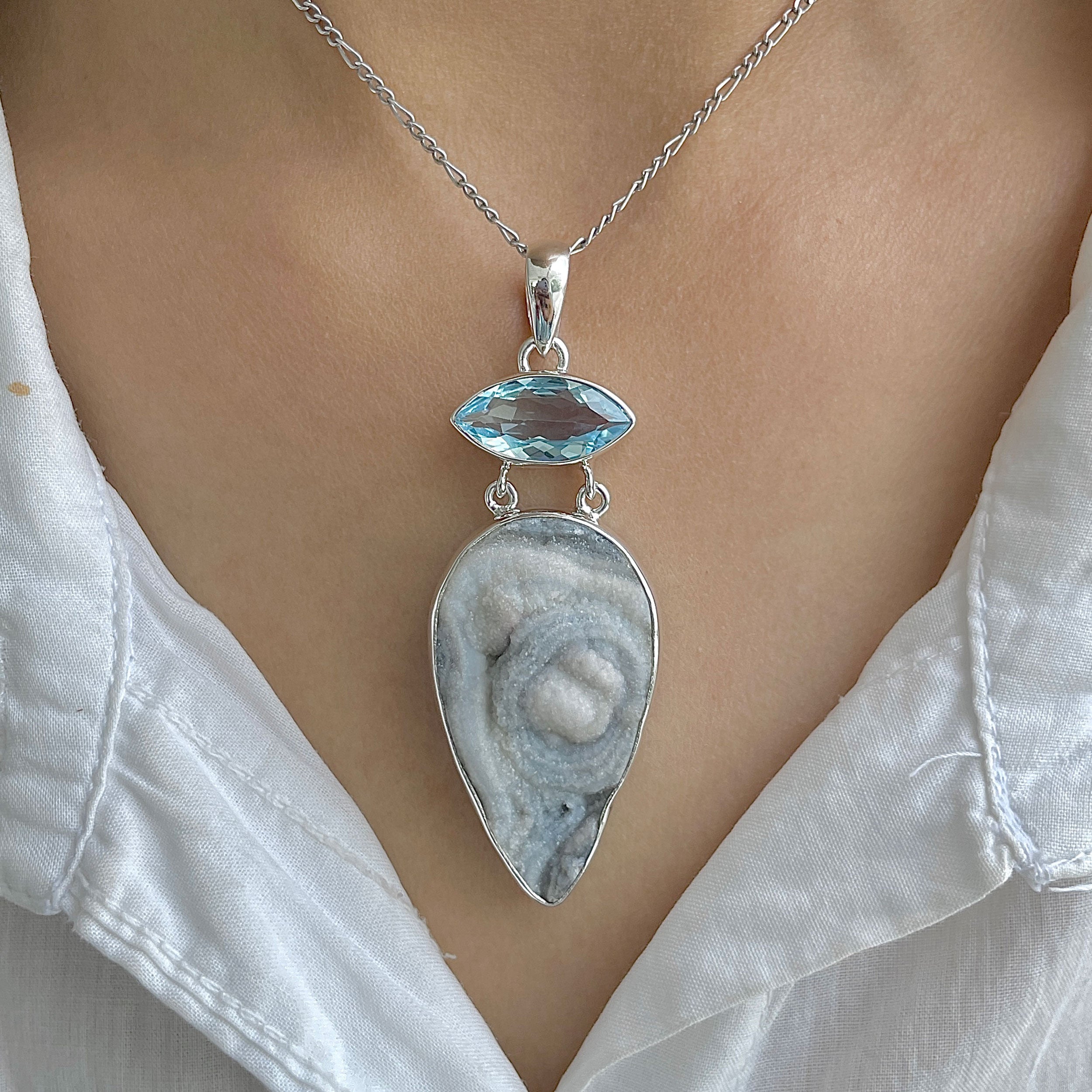 Desert Druzy Pendant-(DDZ-P-23.)