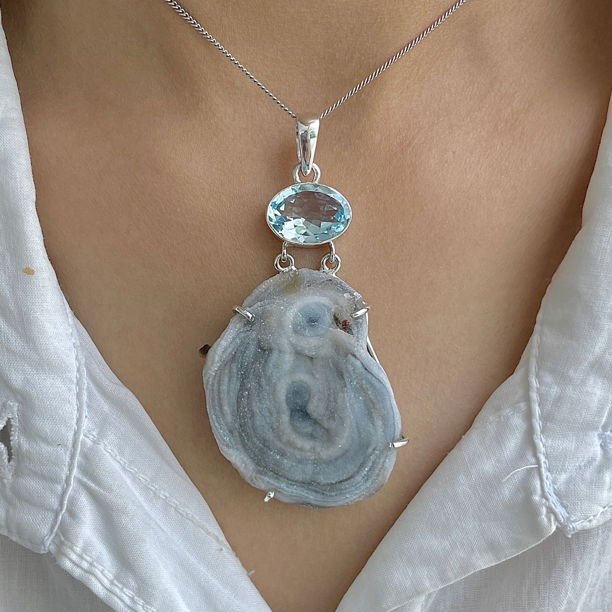 Desert Druzy Pendant-(DDZ-P-24.)