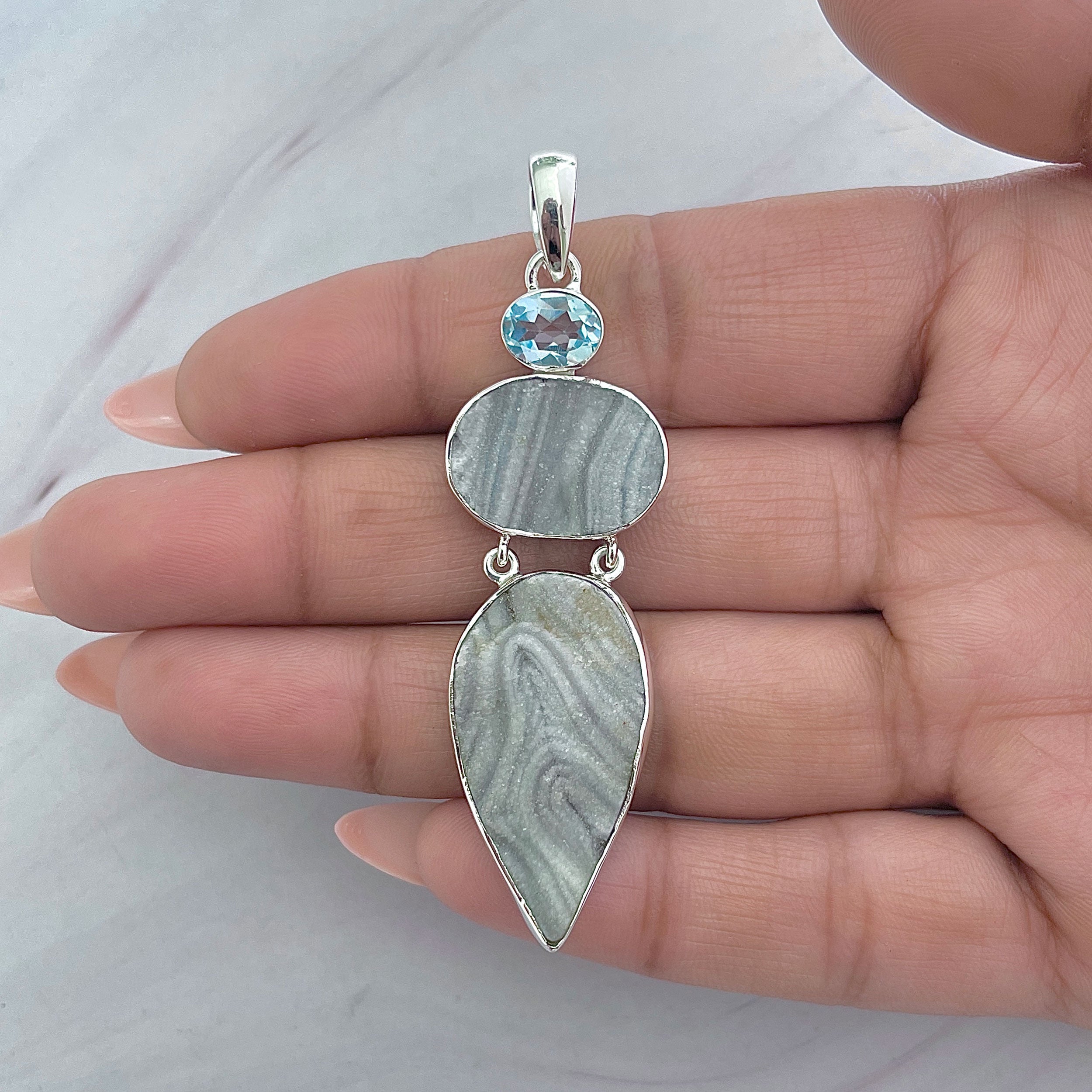 Desert Druzy Pendant-(DDZ-P-26.)