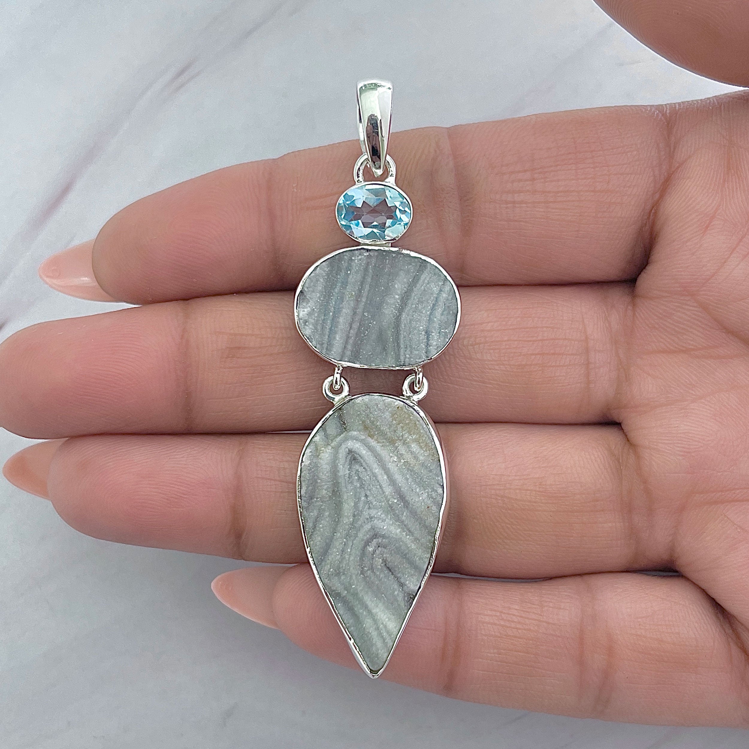 Desert Druzy Pendant-(DDZ-P-26.)