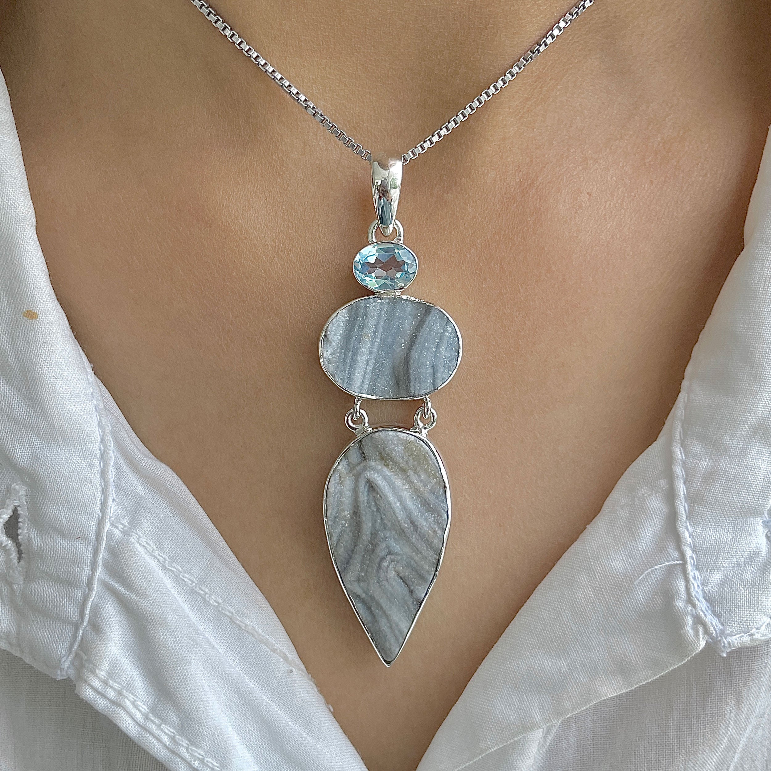 Desert Druzy Pendant-(DDZ-P-26.)