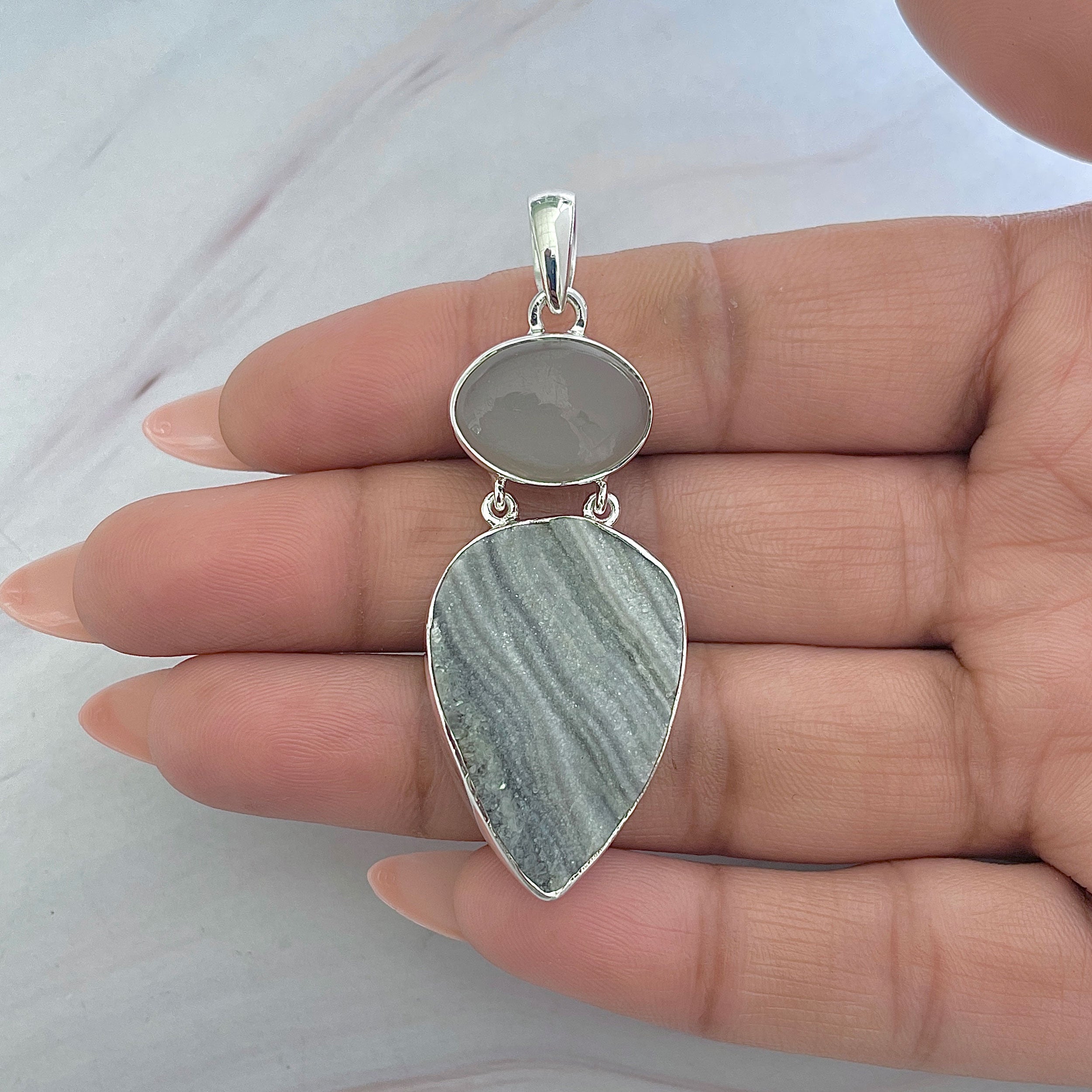 Desert Druzy Pendant-(DDZ-P-3.)