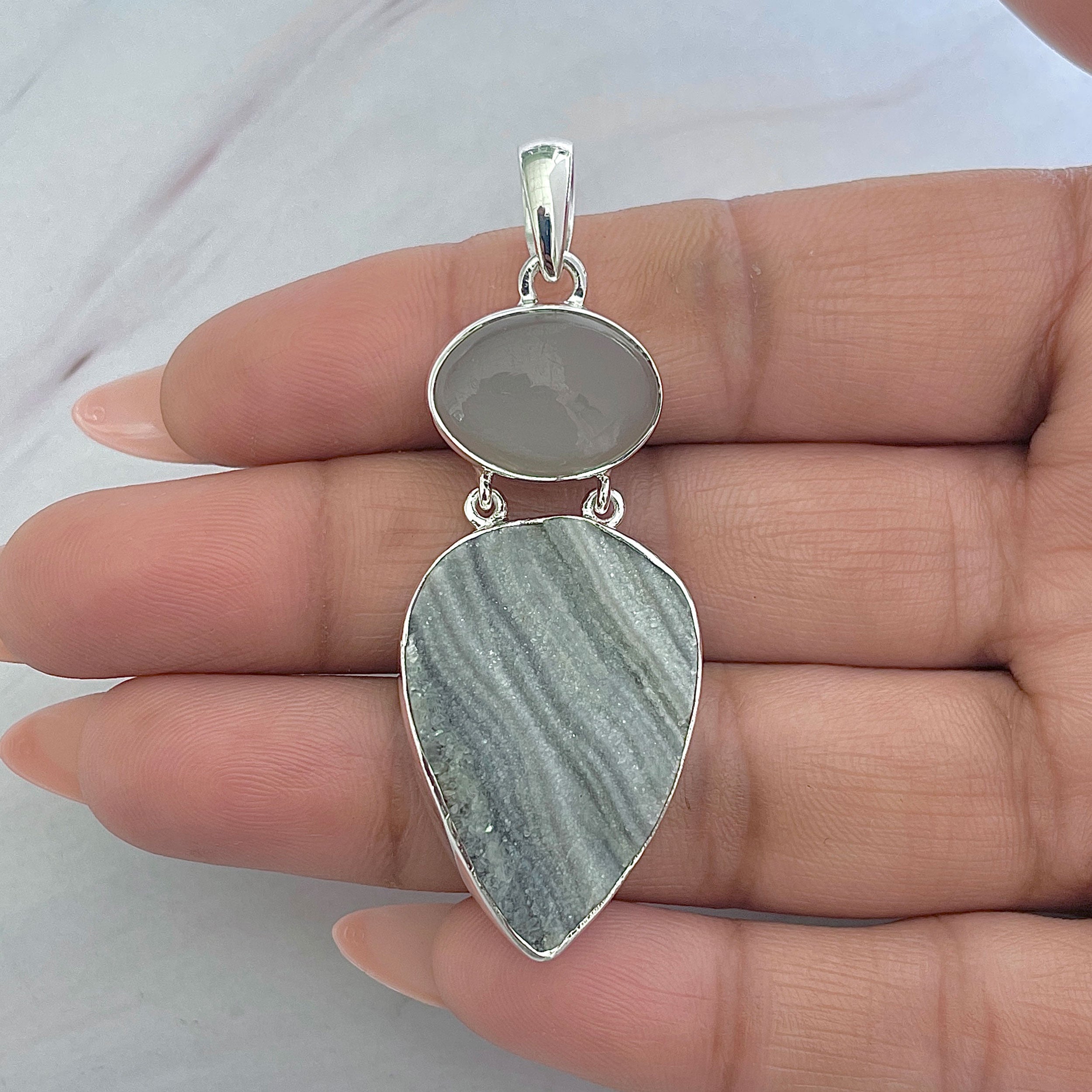 Desert Druzy Pendant-(DDZ-P-3.)