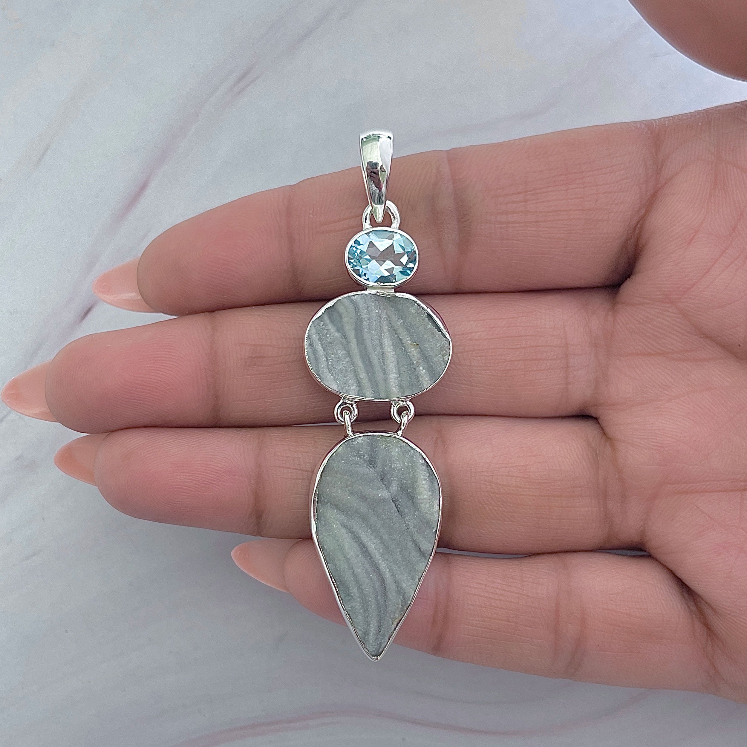 Desert Druzy Pendant-(DDZ-P-30.)
