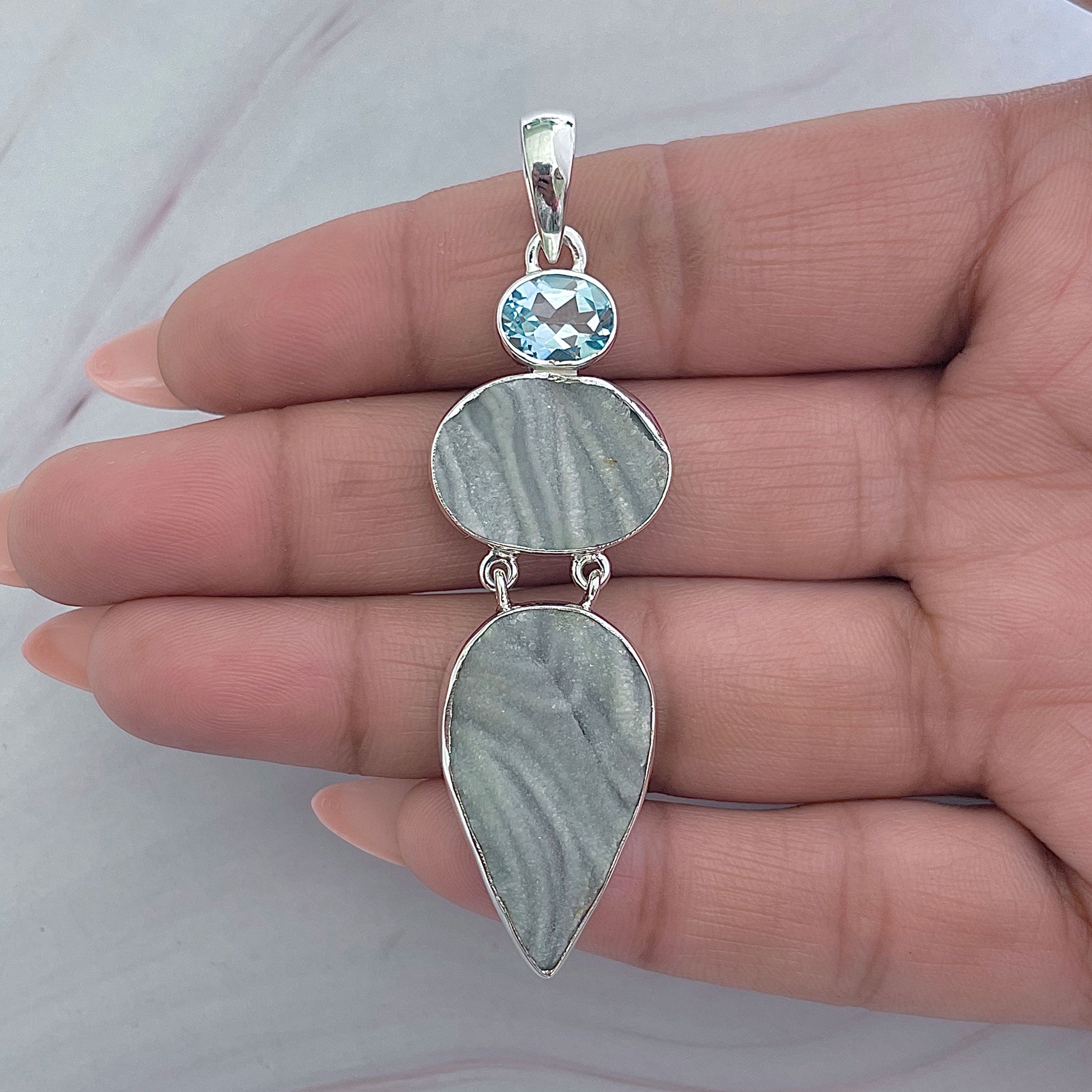 Desert Druzy Pendant-(DDZ-P-30.)