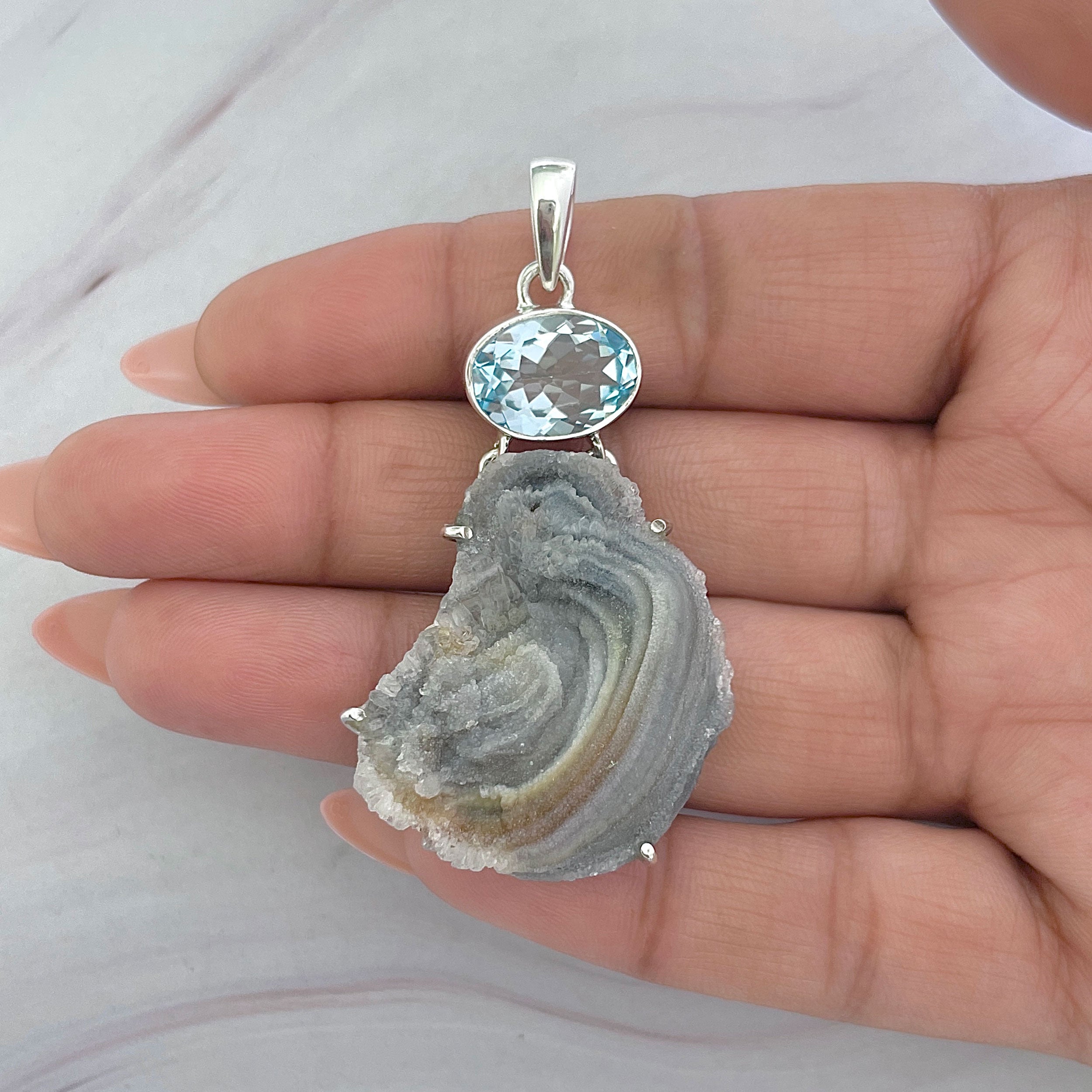 Desert Druzy Pendant-(DDZ-P-31.)