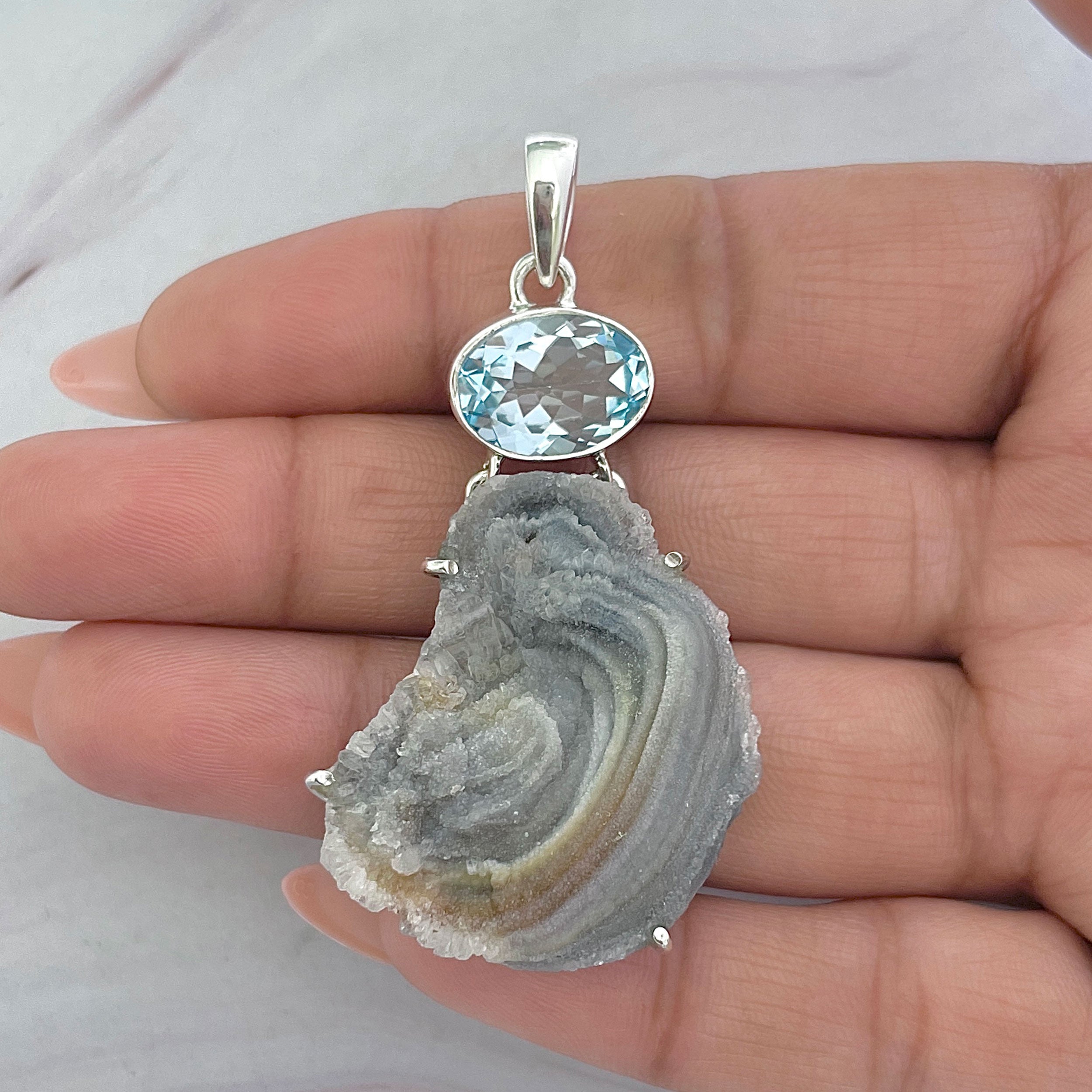 Desert Druzy Pendant-(DDZ-P-31.)