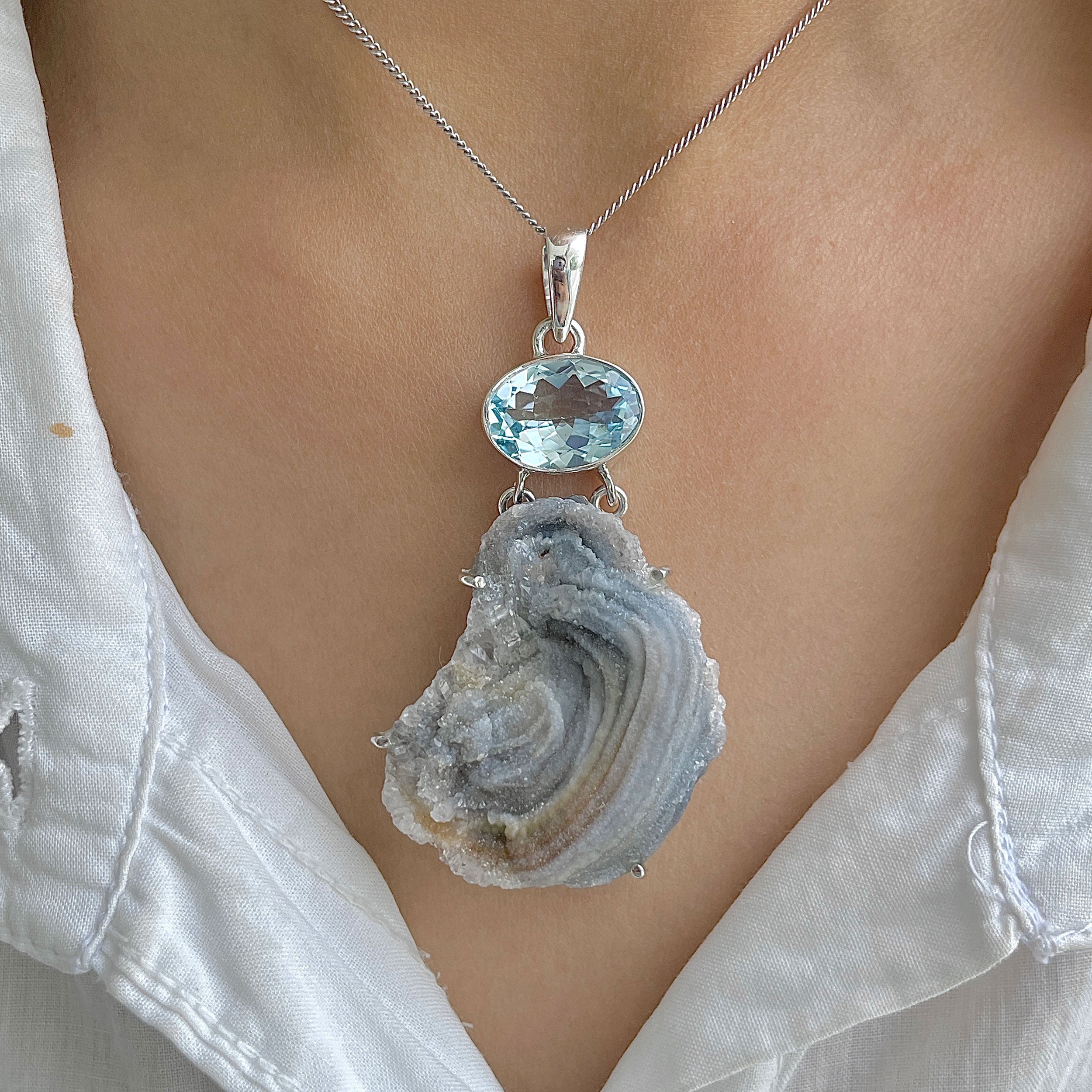 Desert Druzy Pendant-(DDZ-P-31.)