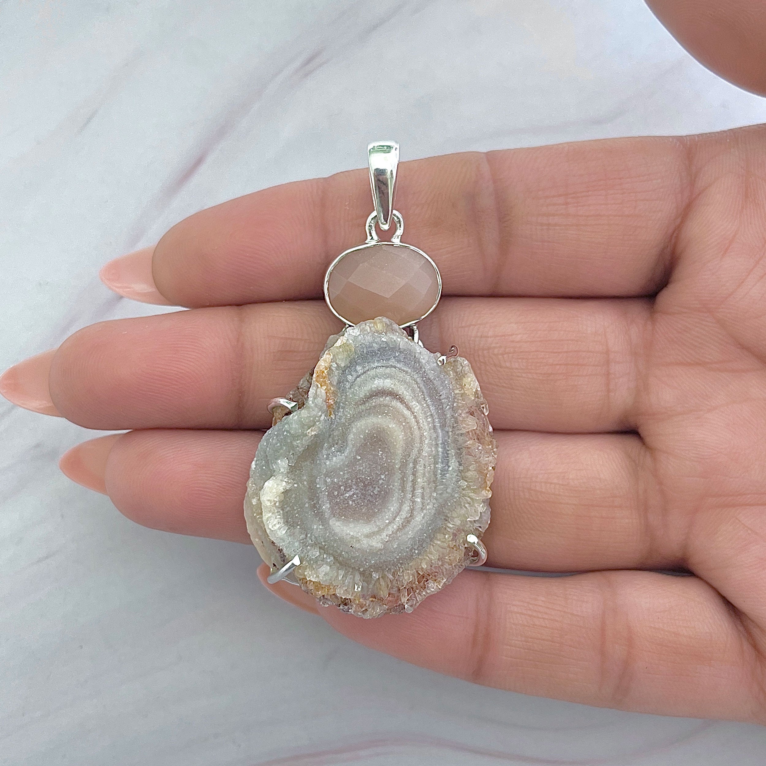Desert Druzy Pendant-(DDZ-P-32.)