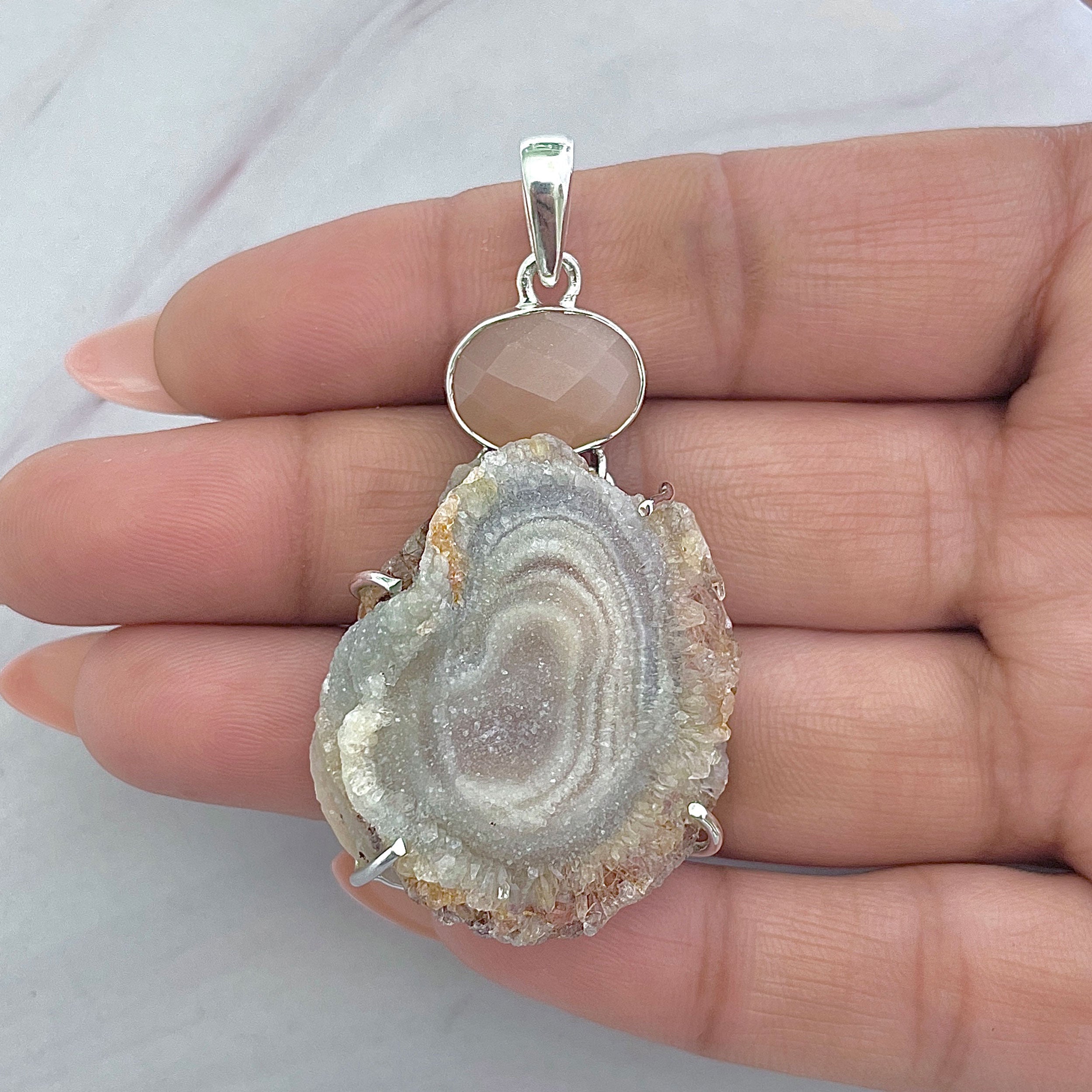 Desert Druzy Pendant-(DDZ-P-32.)