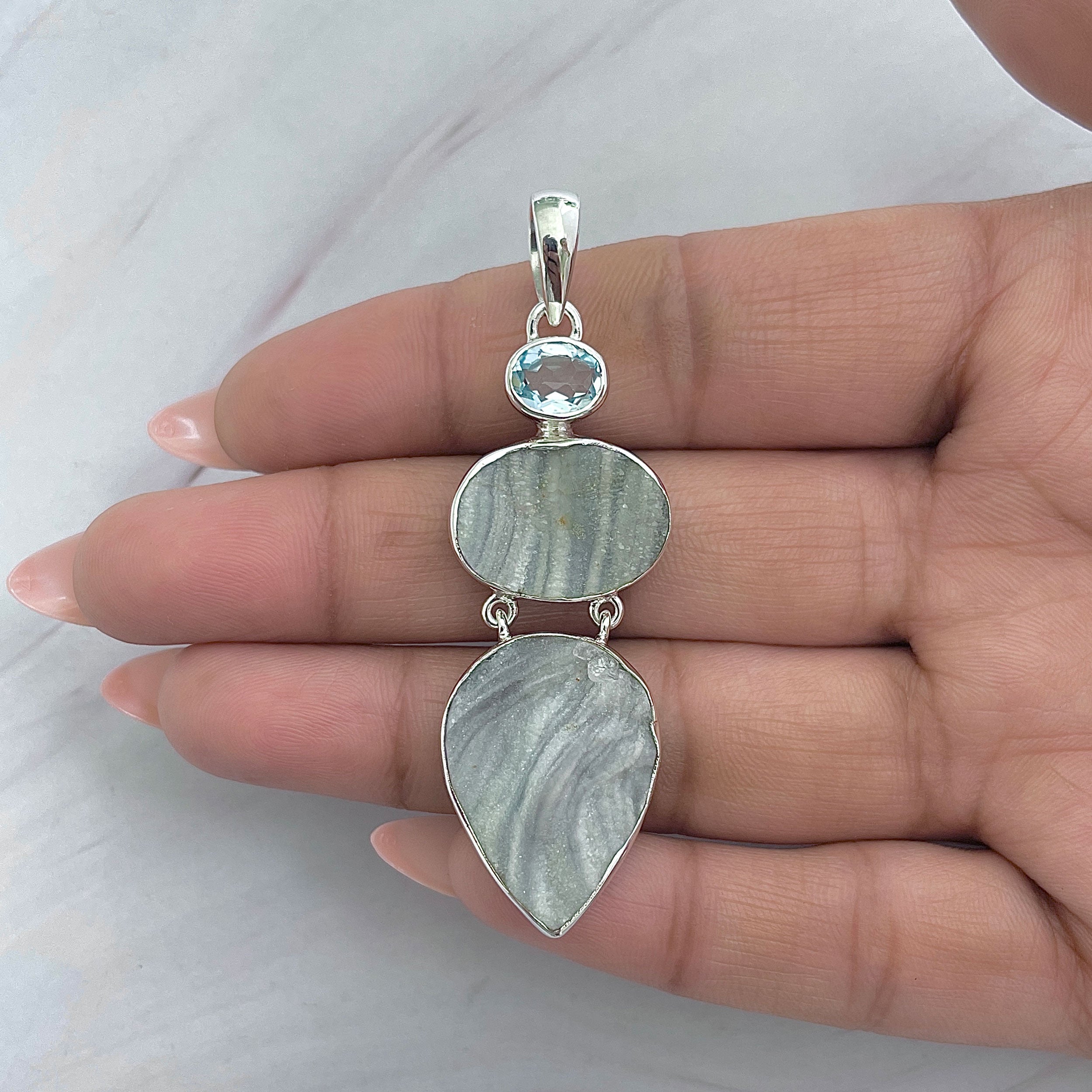 Desert Druzy Pendant-(DDZ-P-33.)