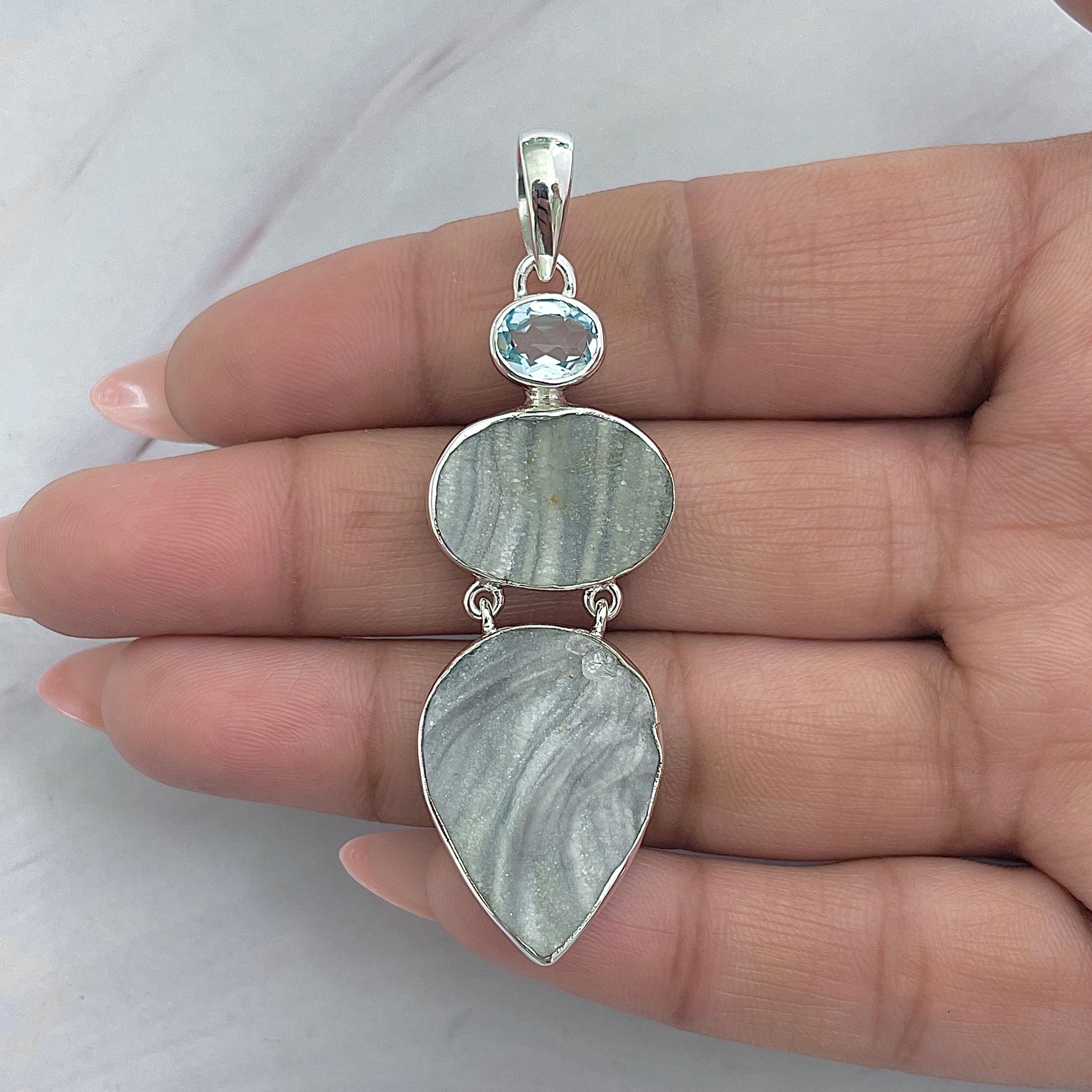 Desert Druzy Pendant-(DDZ-P-33.)