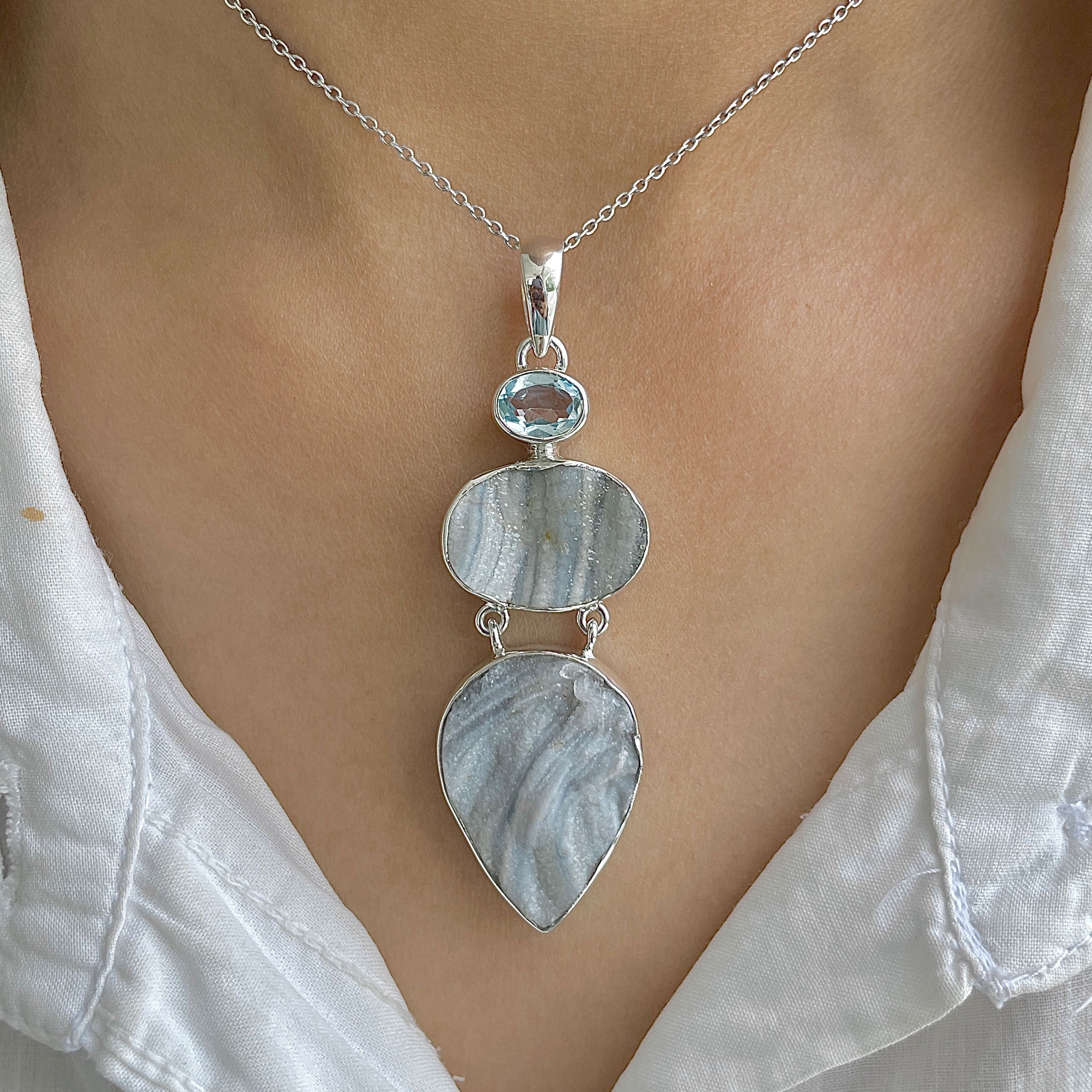 Desert Druzy Pendant-(DDZ-P-33.)