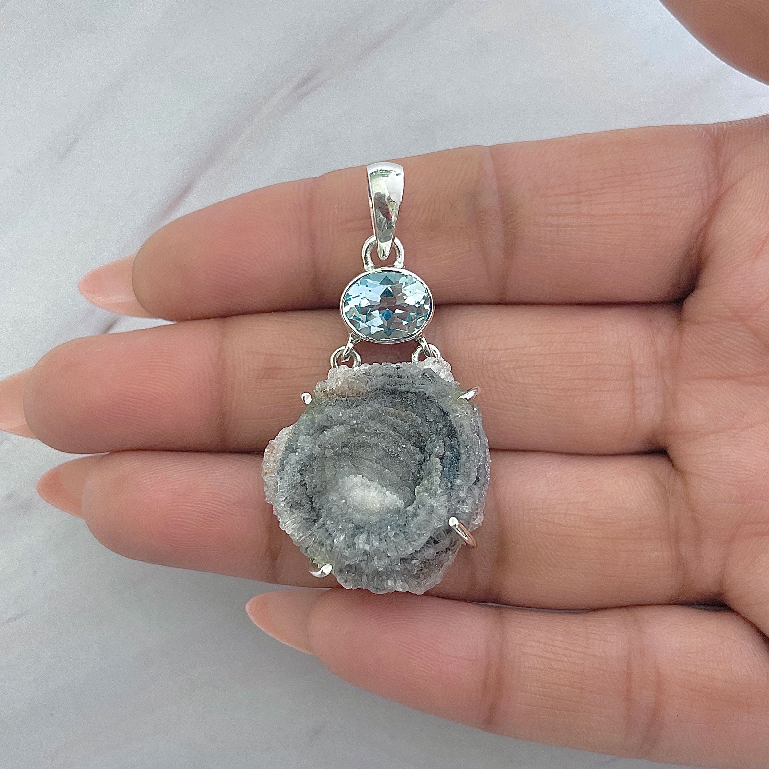 Desert Druzy Pendant-(DDZ-P-34.)