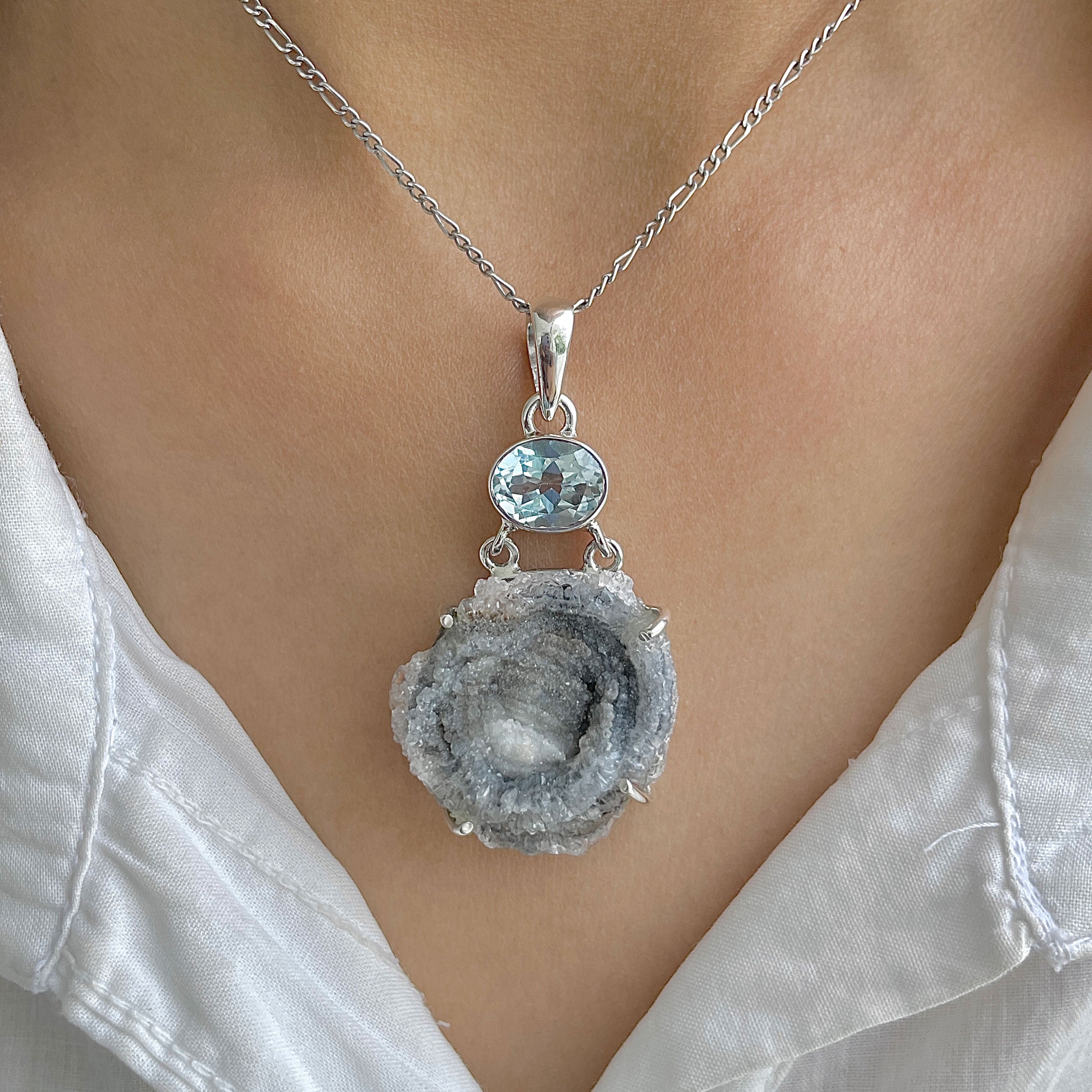 Desert Druzy Pendant-(DDZ-P-34.)