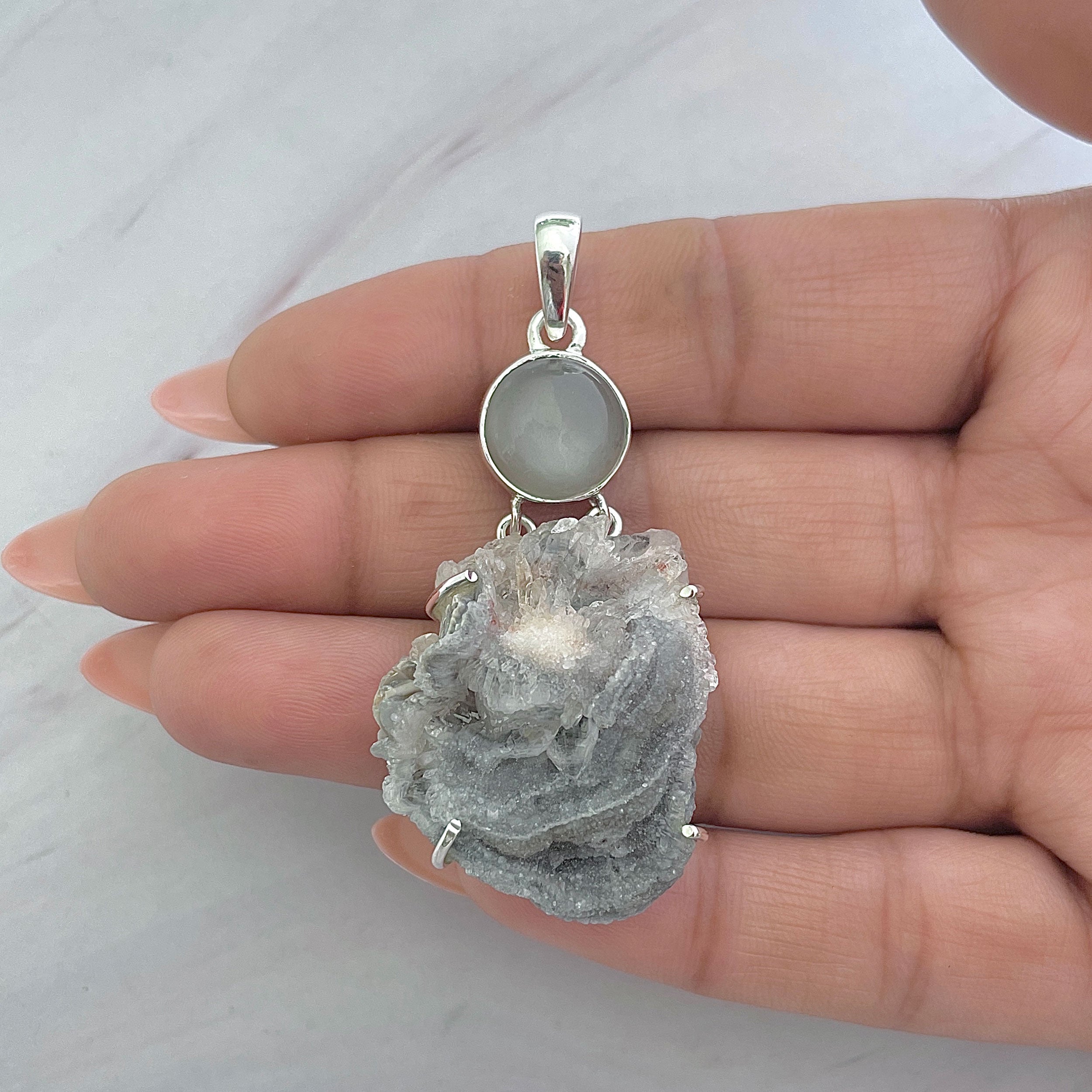 Desert Druzy Pendant-(DDZ-P-35.)