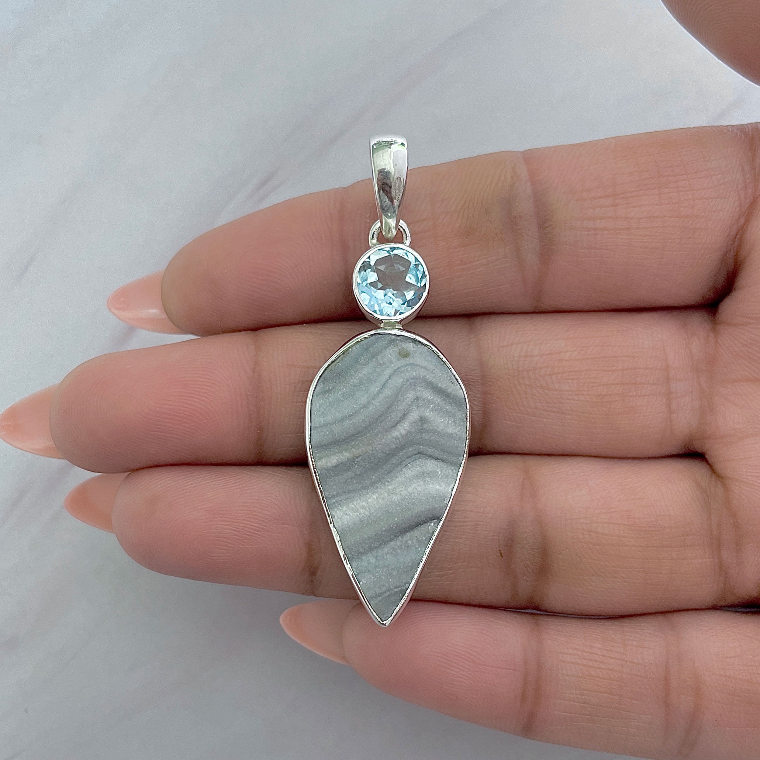 Desert Druzy Pendant-(DDZ-P-36.)