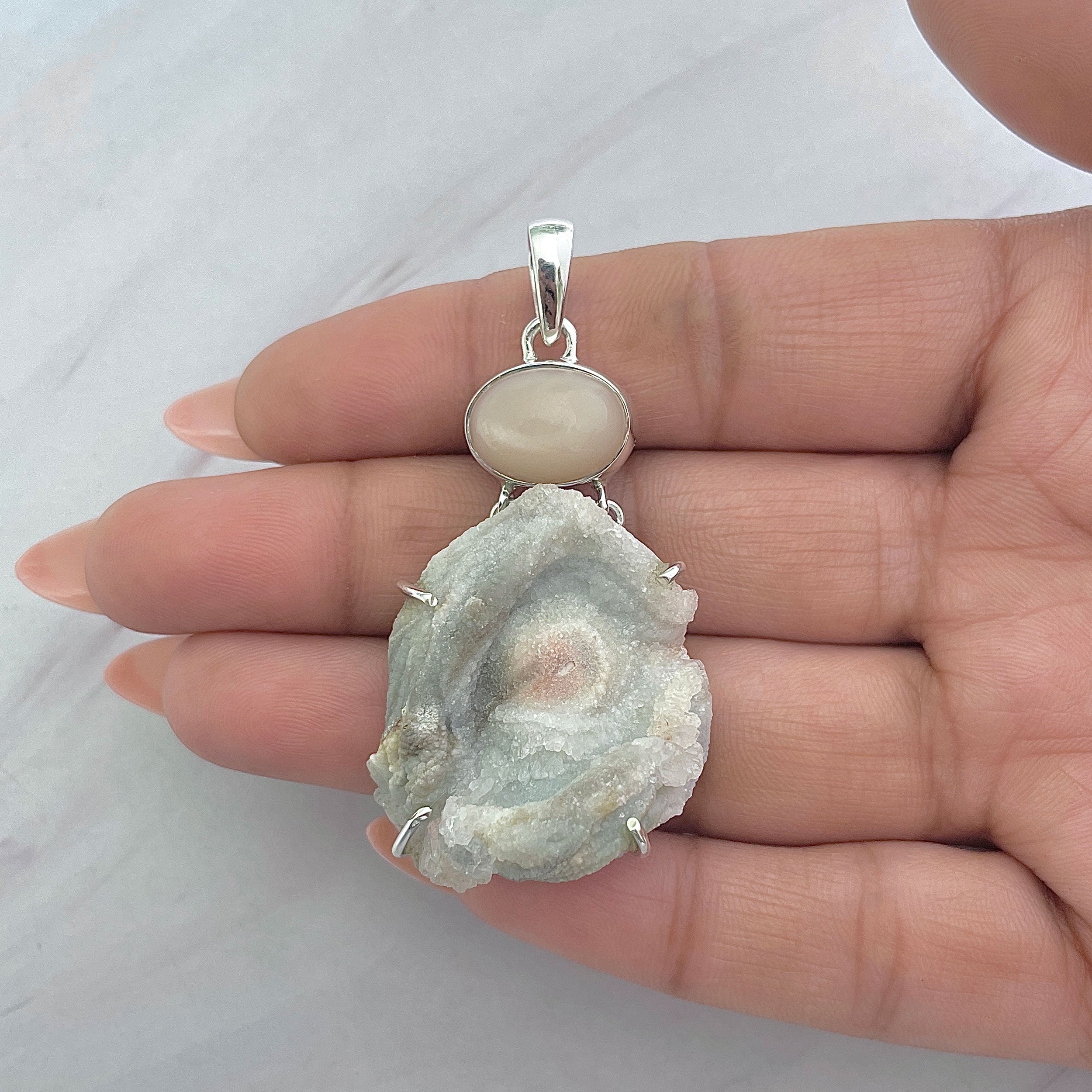 Desert Druzy Pendant-(DDZ-P-37.)