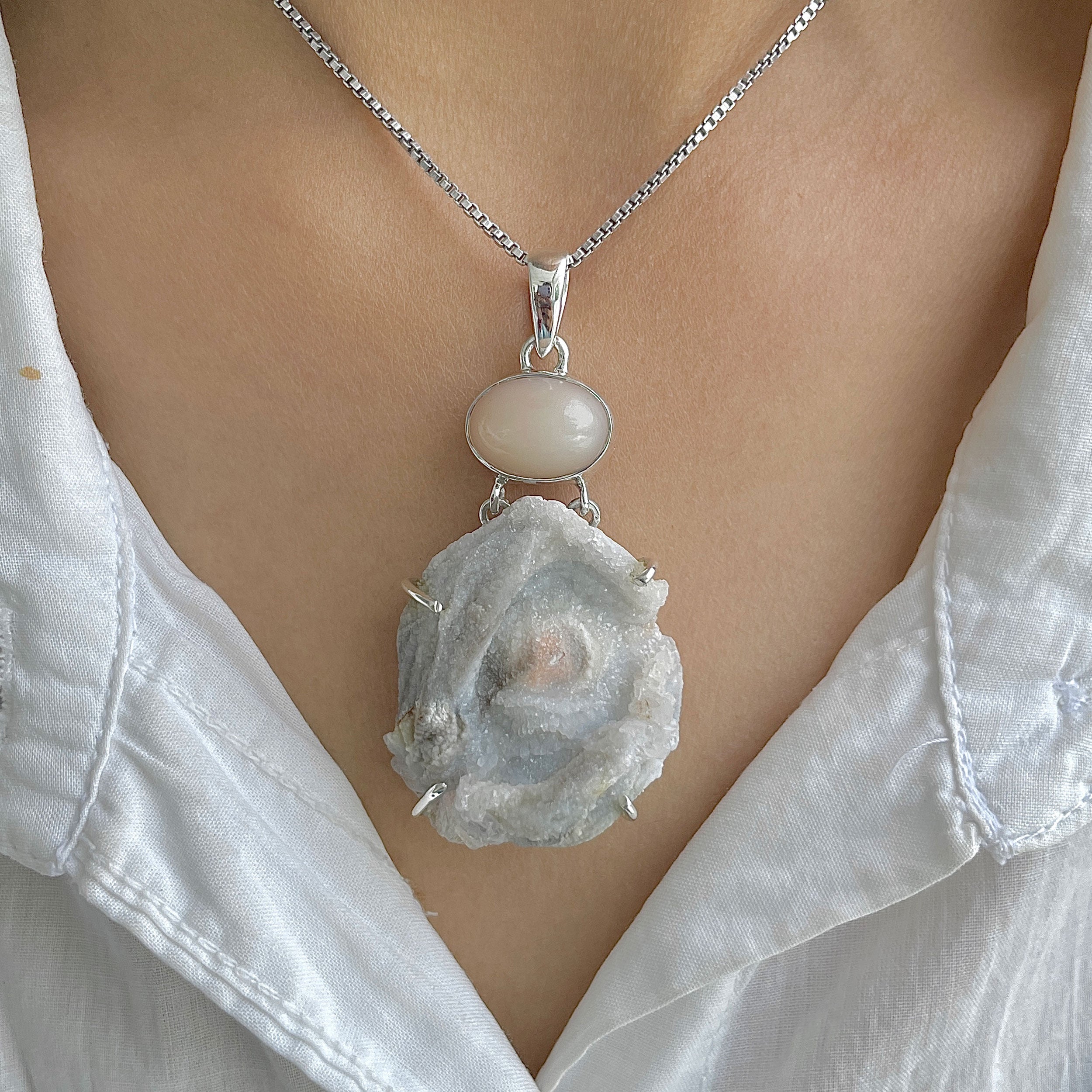 Desert Druzy Pendant-(DDZ-P-37.)