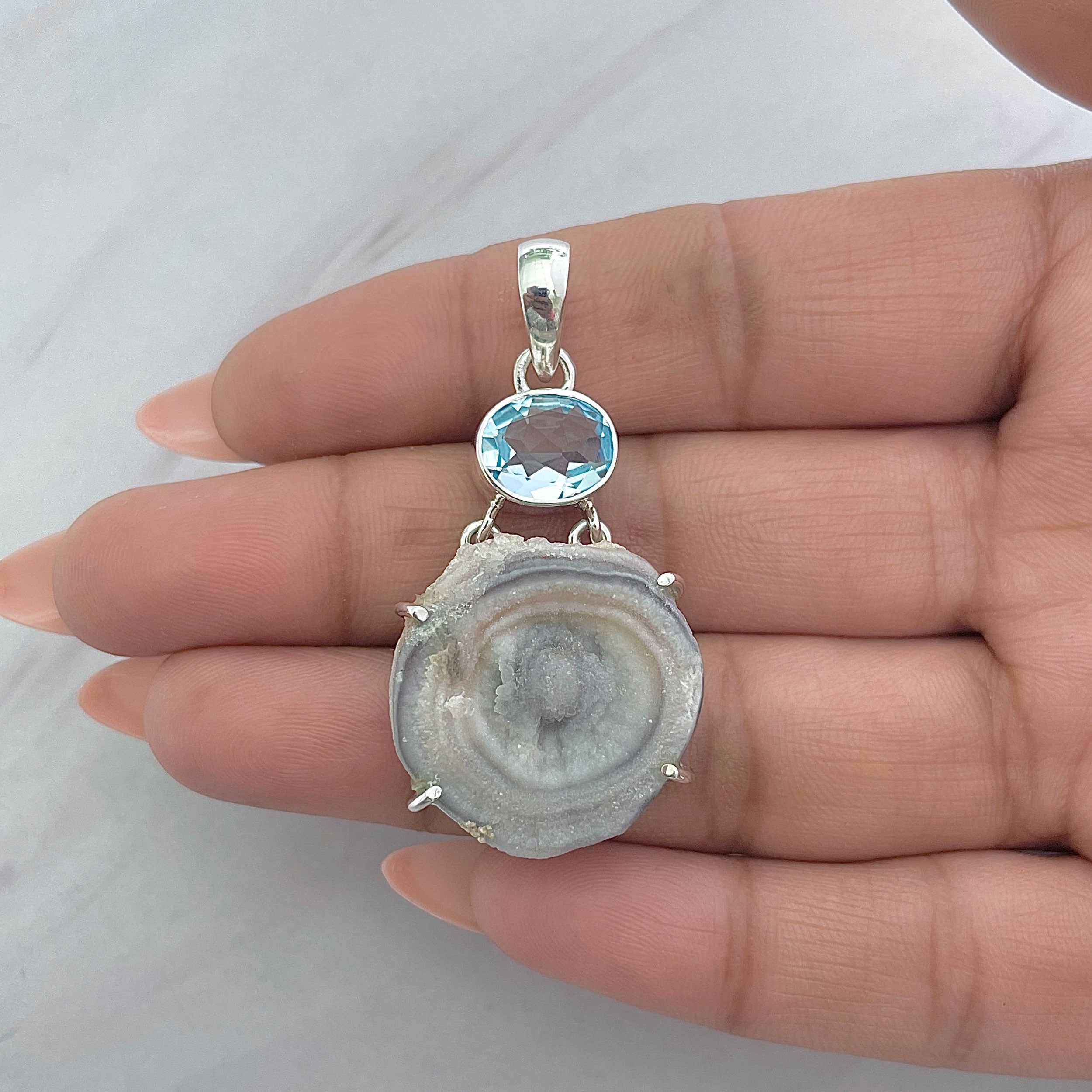 Desert Druzy Pendant-(DDZ-P-38.)