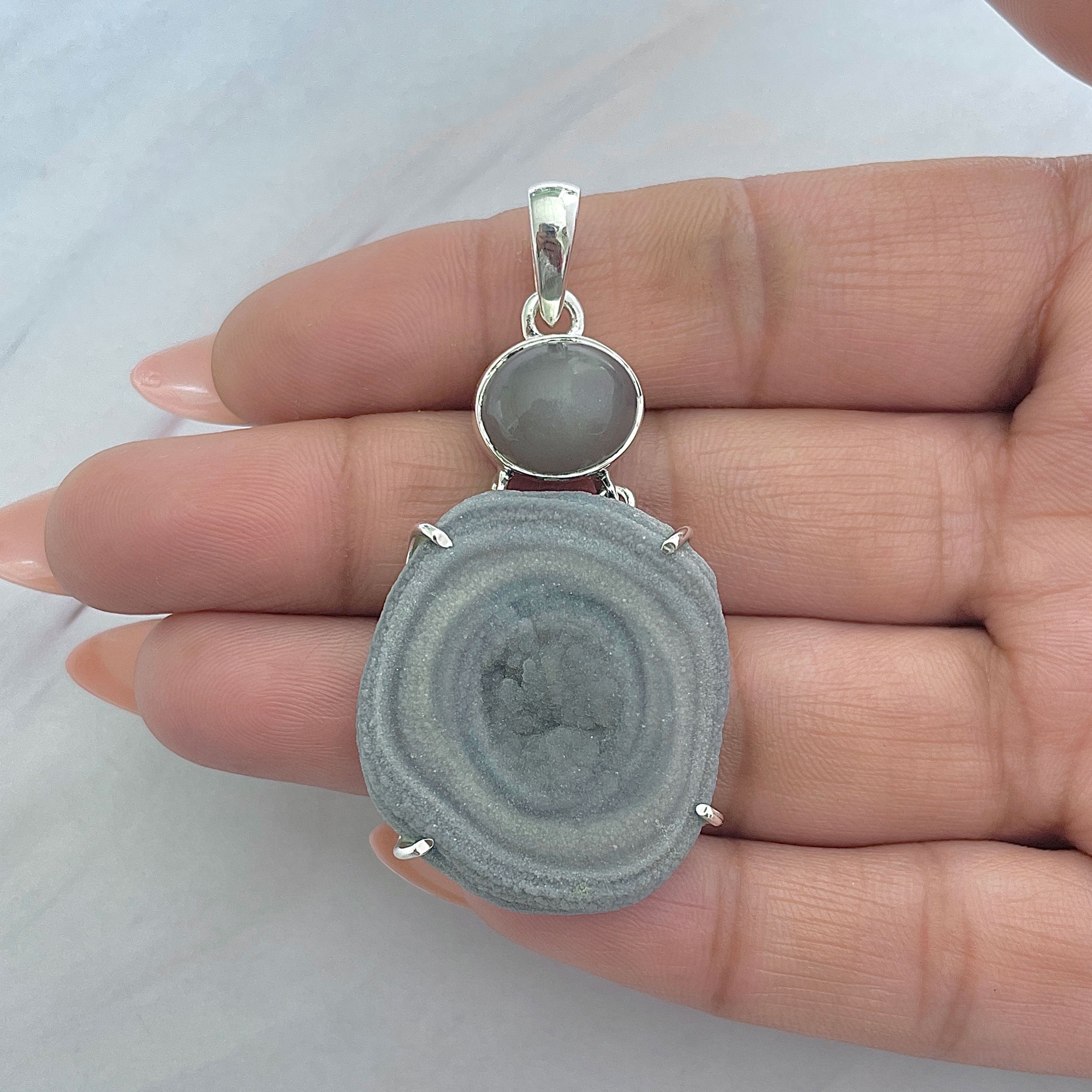 Desert Druzy Pendant-(DDZ-P-39.)