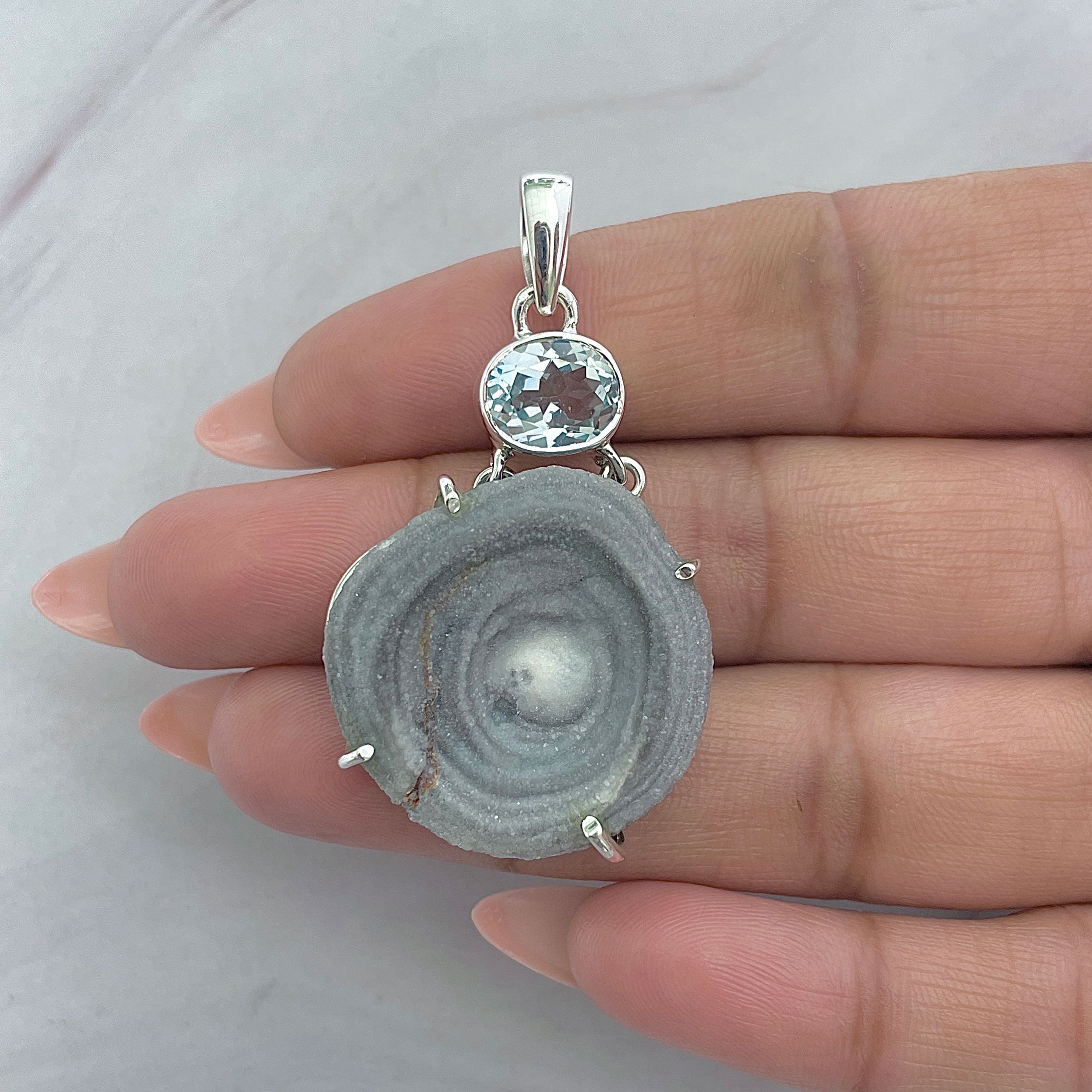 Desert Druzy Pendant-(DDZ-P-40.)