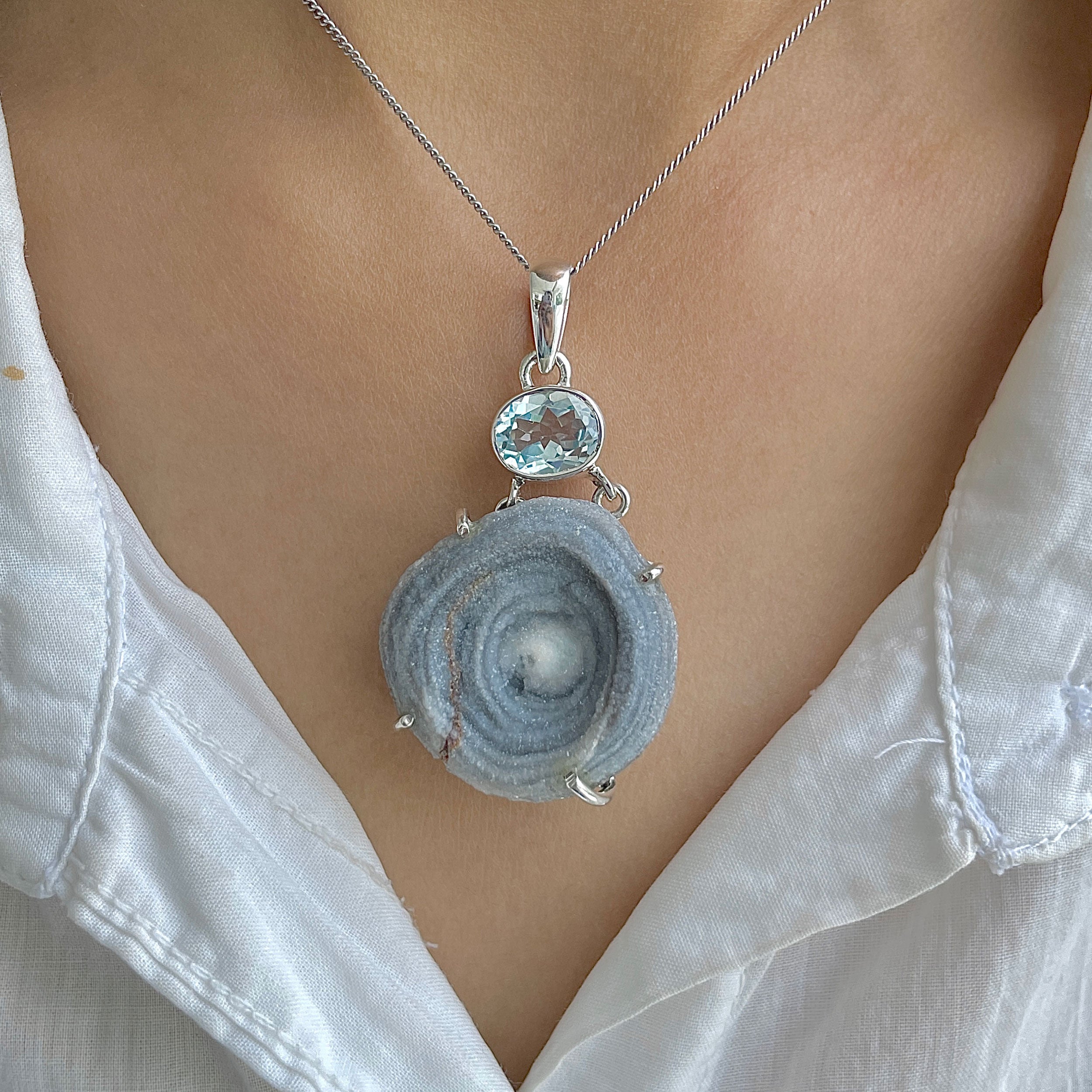 Desert Druzy Pendant-(DDZ-P-40.)