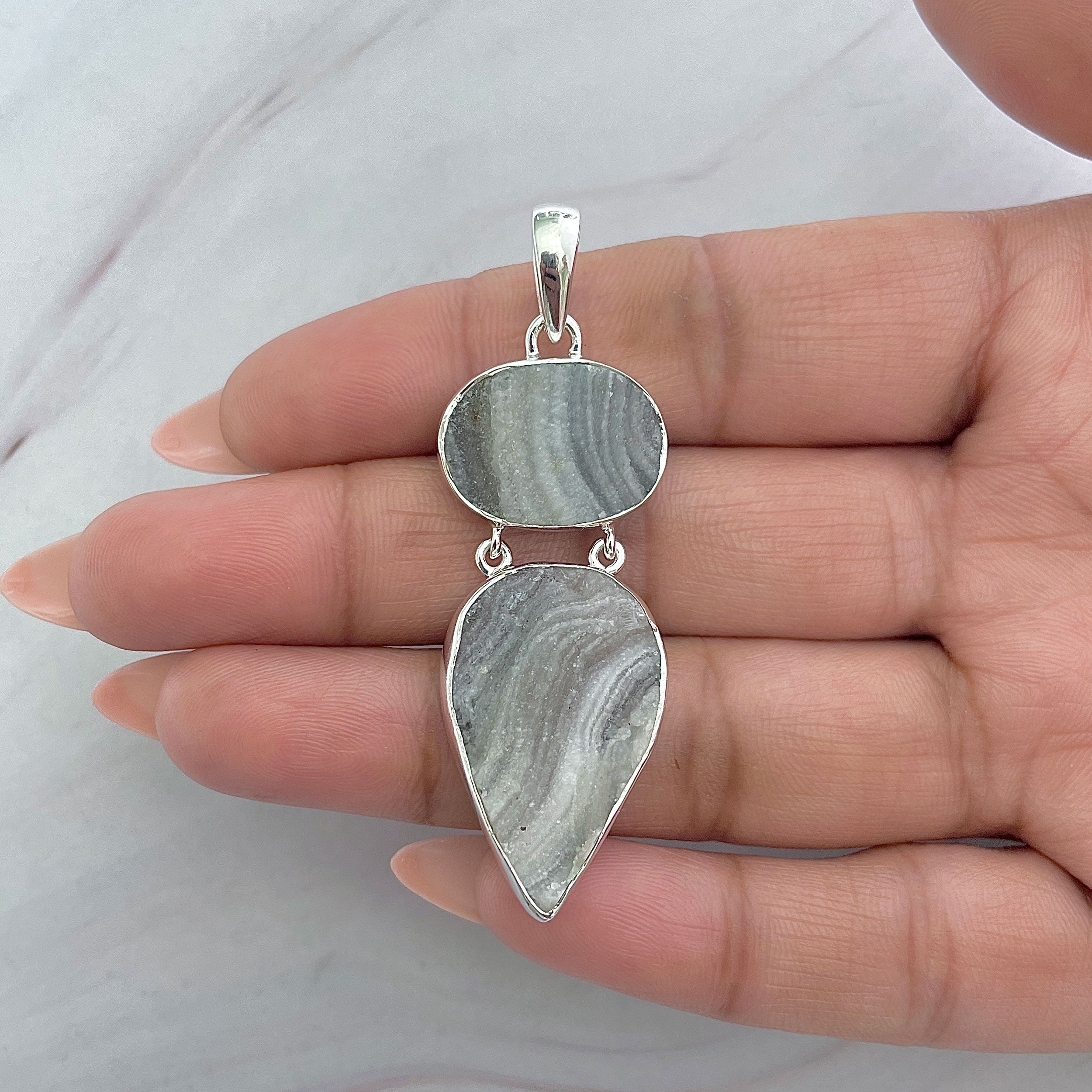 Desert Druzy Pendant-(DDZ-P-41.)