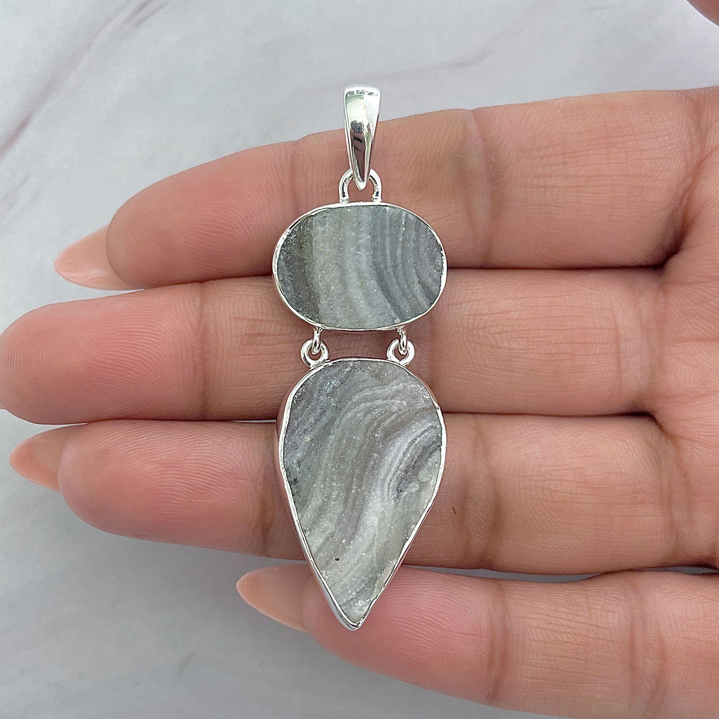 Desert Druzy Pendant-(DDZ-P-41.)