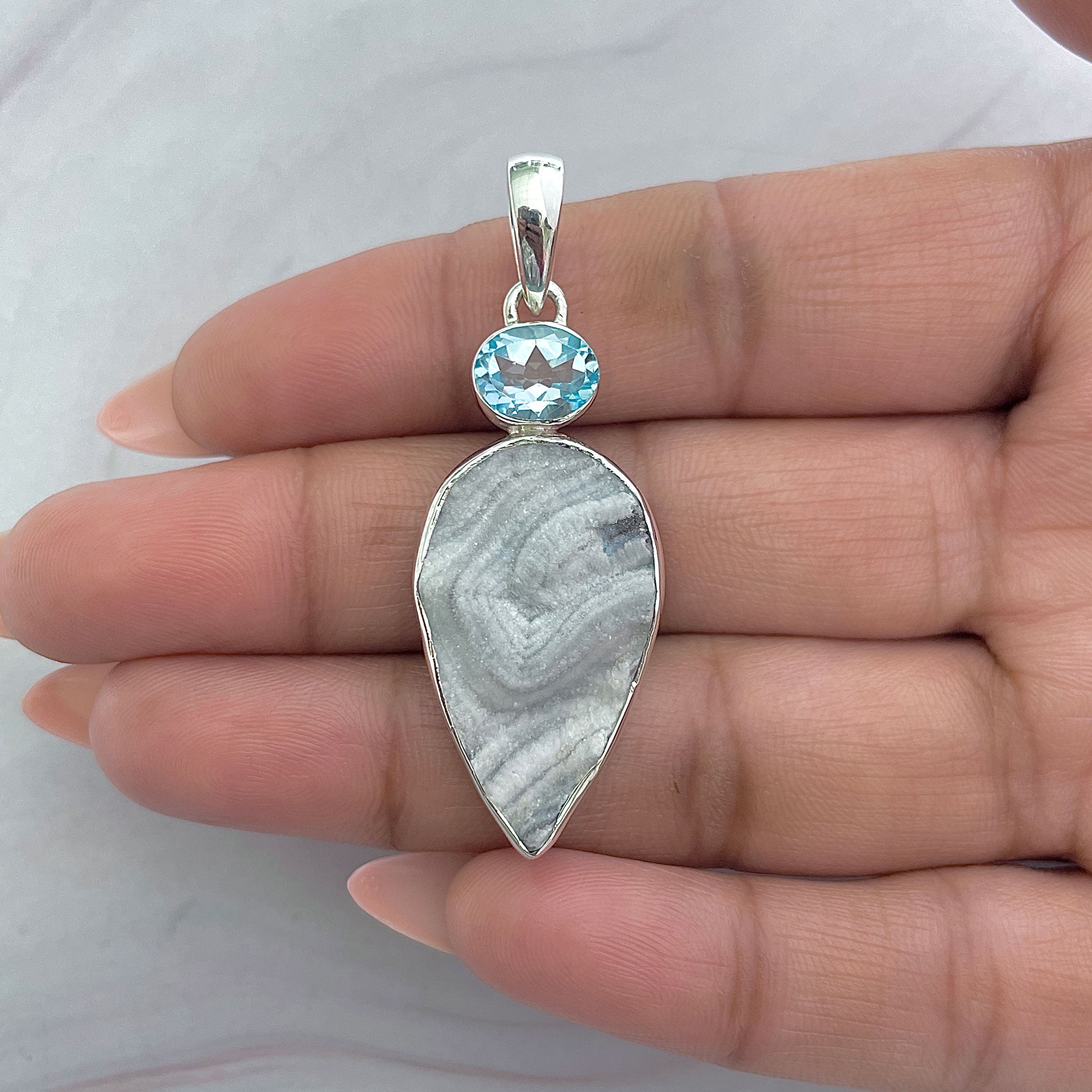 Desert Druzy Pendant-(DDZ-P-43.)