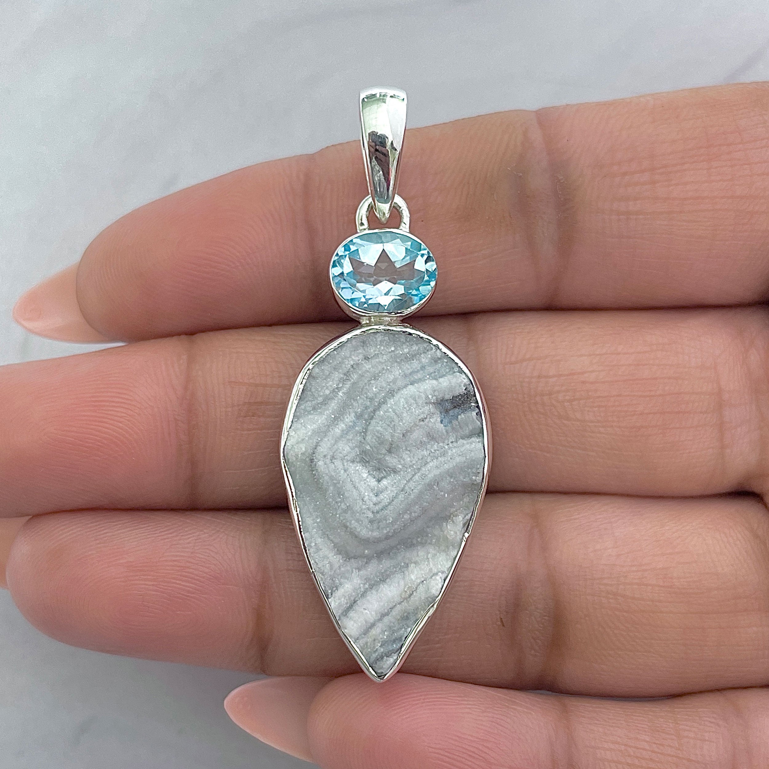 Desert Druzy Pendant-(DDZ-P-43.)